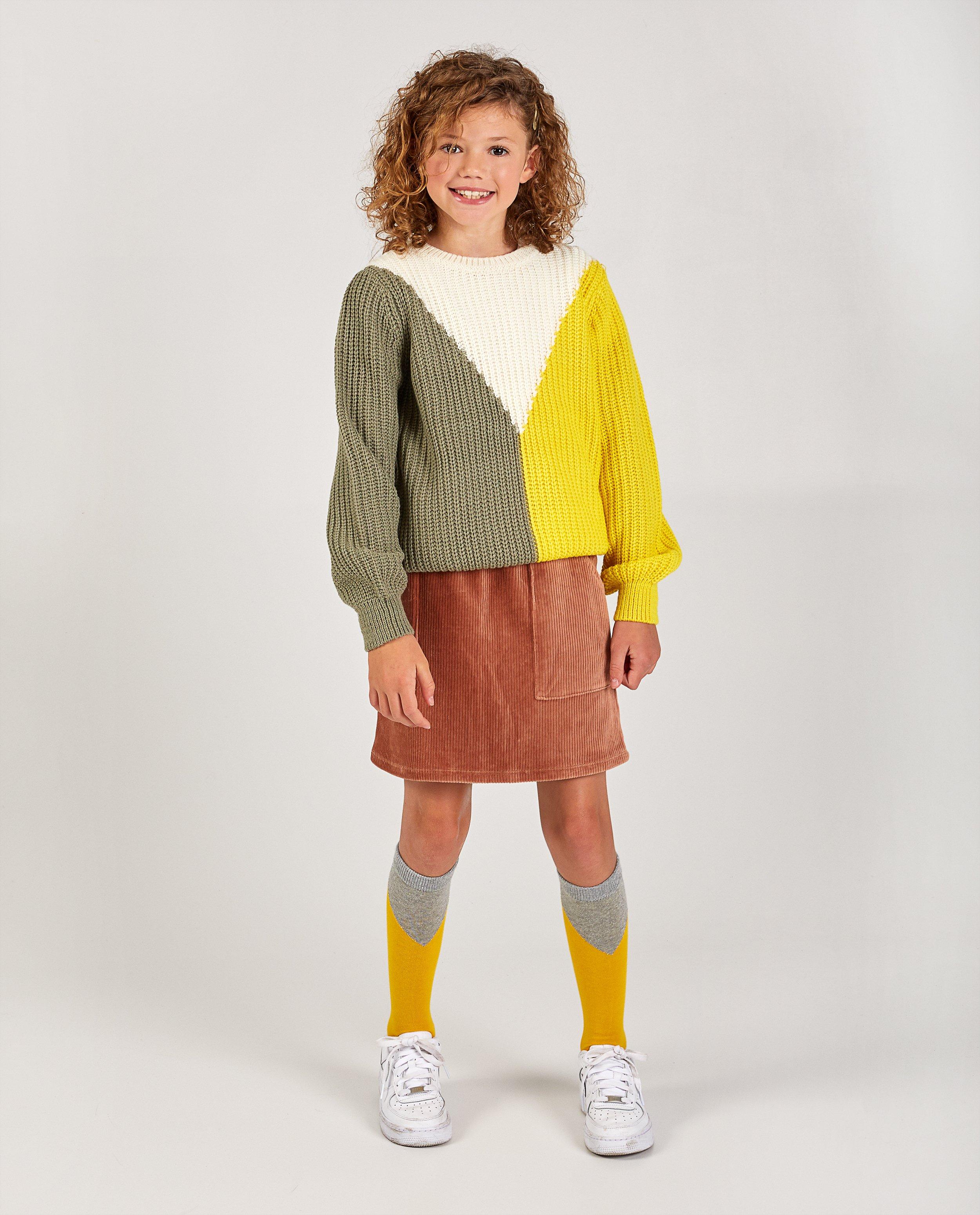 Pull brun-rose BESTies - tricot à grosses mailles - Besties