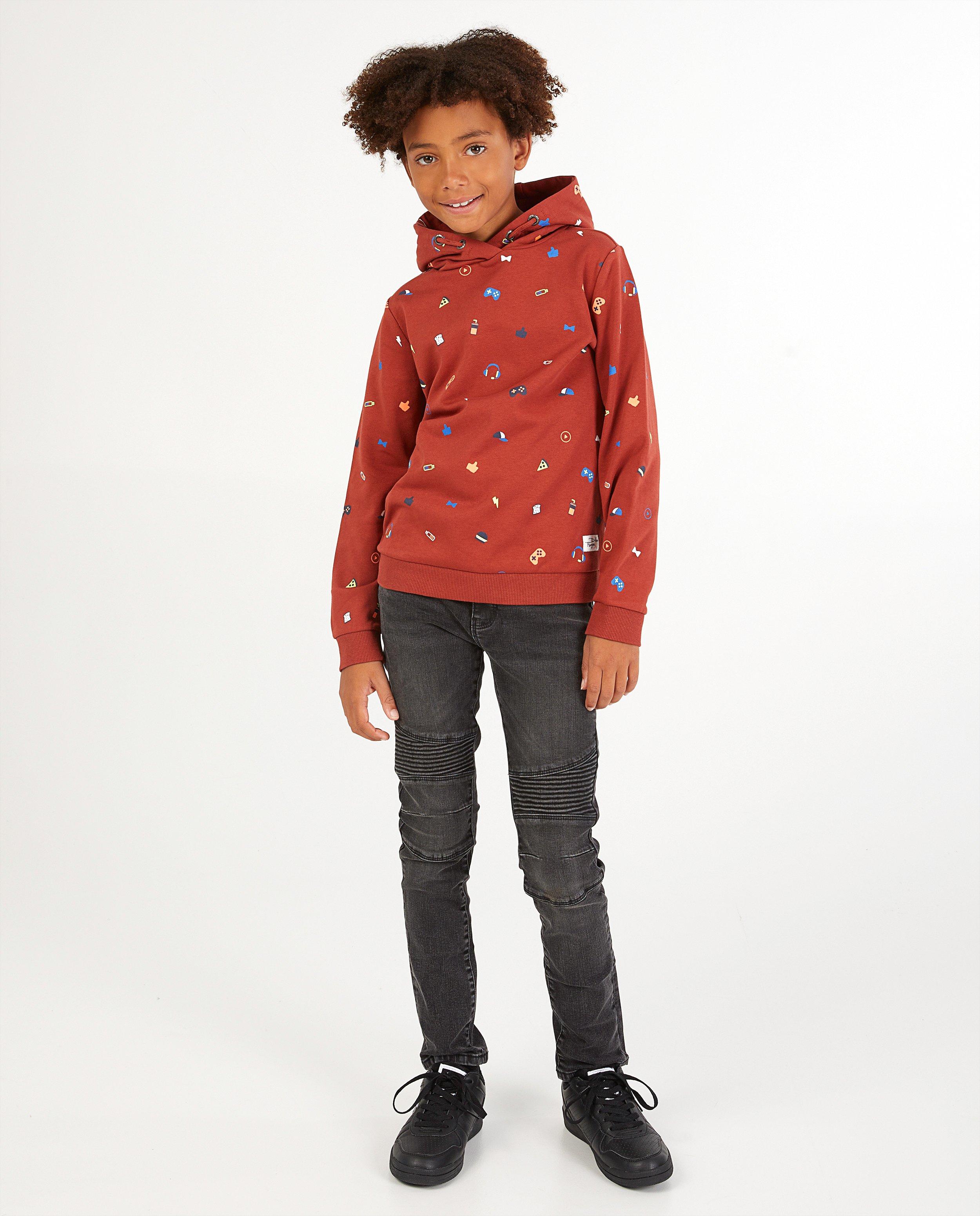 Rode hoodie Dylan Haegens - met print - Dylan Haegens