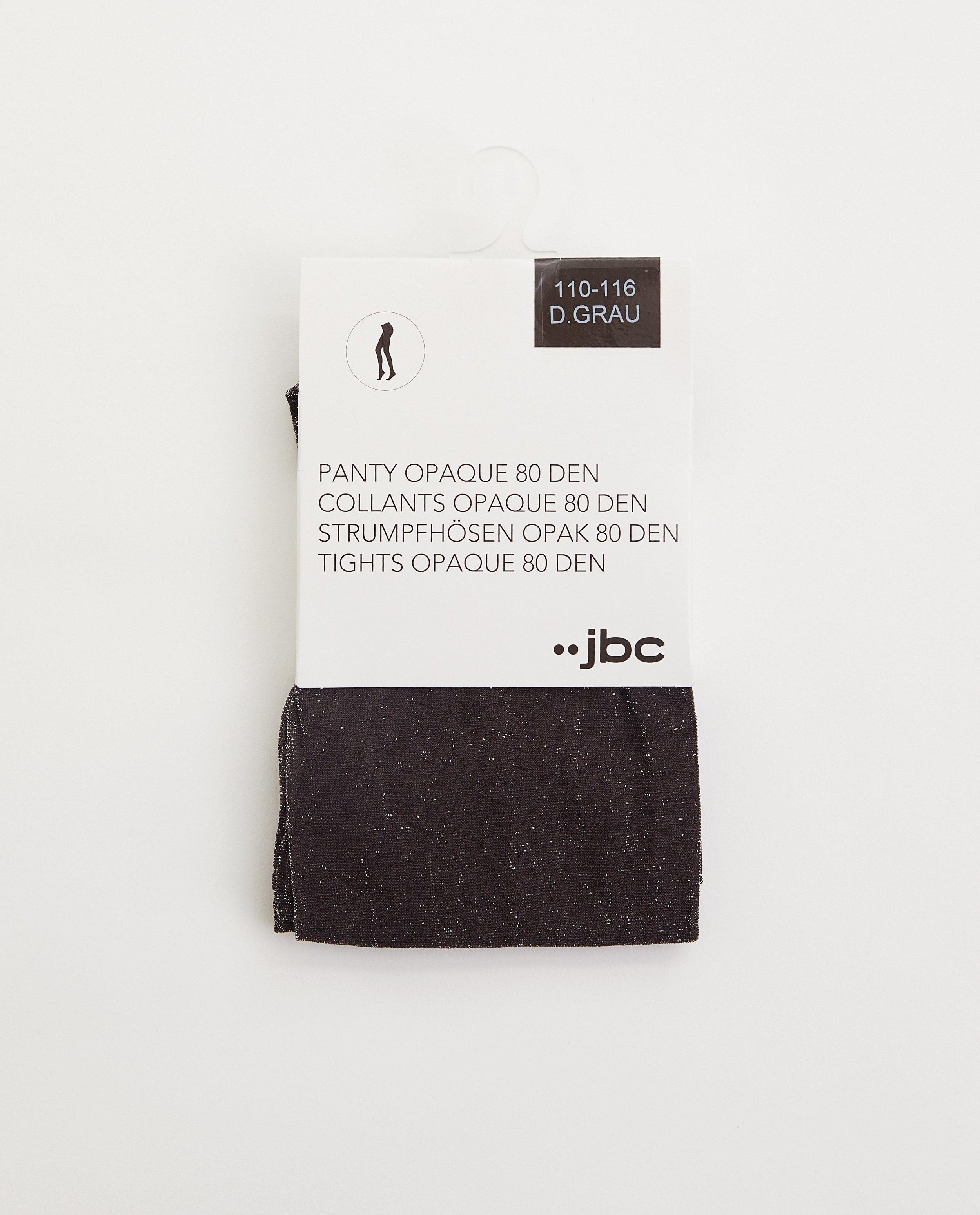 Collants gris avec fil métallisé, 7-14 ans - stretch - JBC