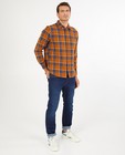 Bruin hemd met ruitpatroon - allover - Quarterback