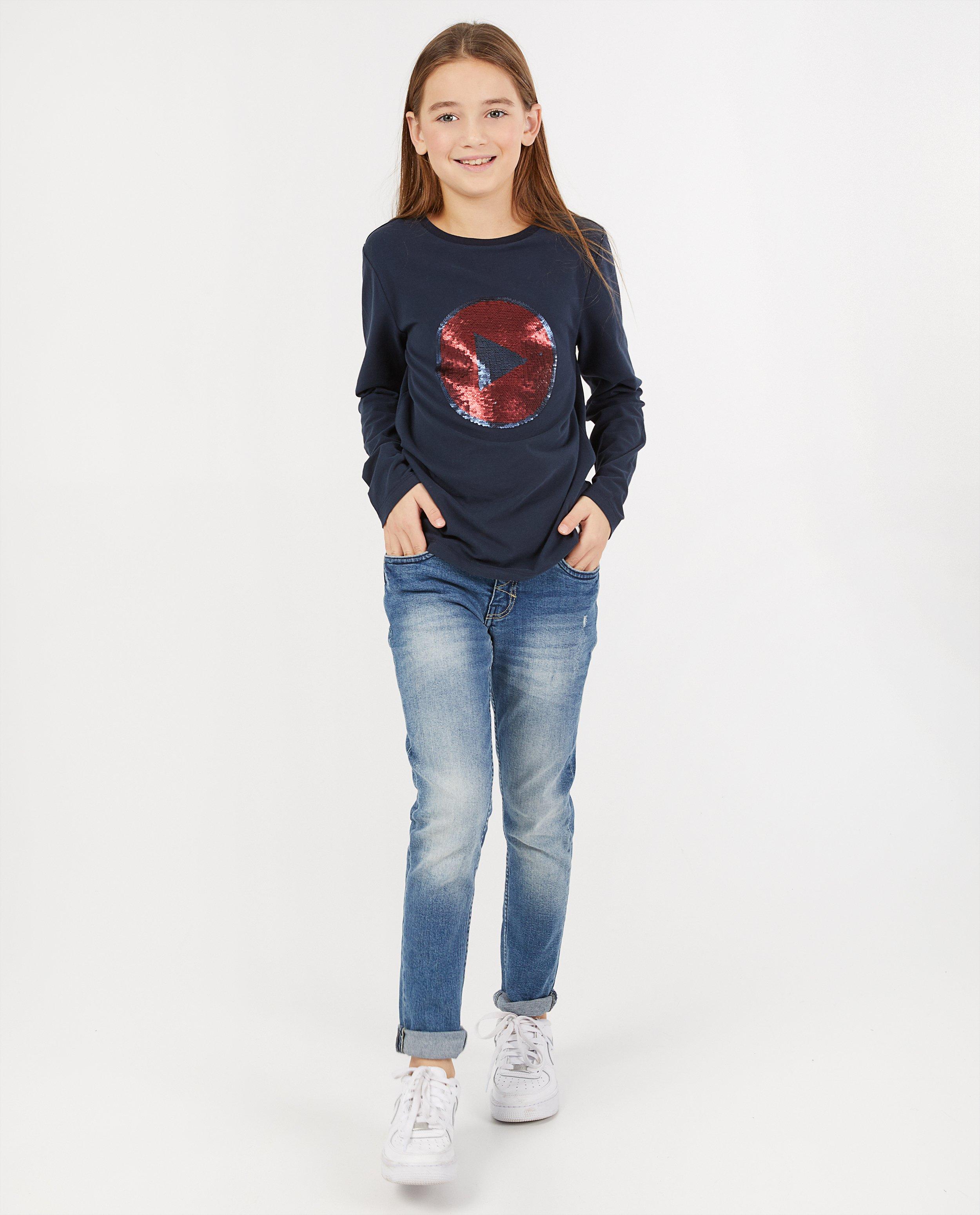Blauwe longsleeve Dylan Haegens - van biokatoen - Dylan Haegens