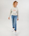 Grijze sweater met print Stratier - maten - Stratier