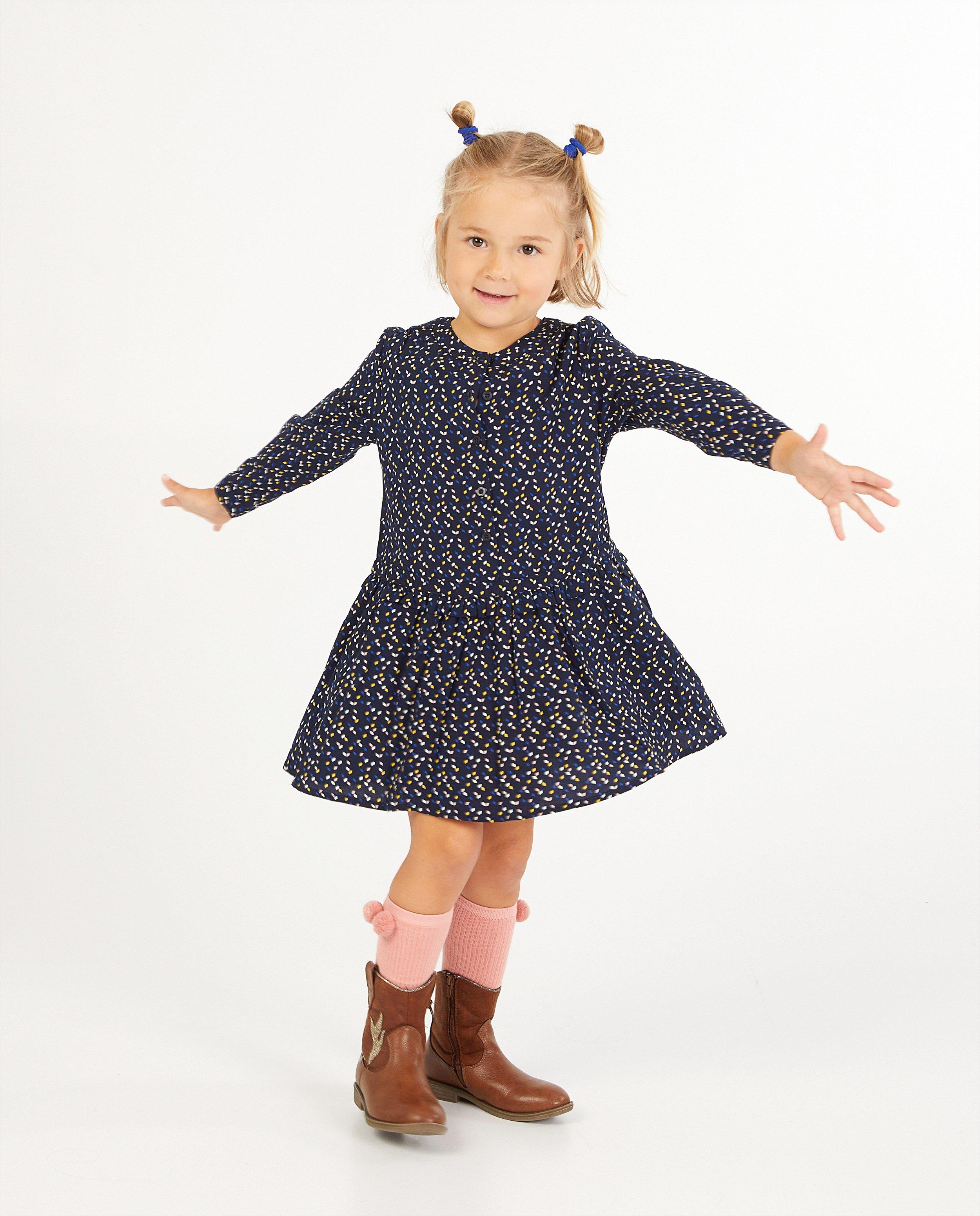 Robe bleue à imprimé Samson - imprimé intégral - Fred & Samson