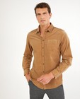 Hemden - Bruin hemd van ribfluweel