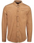 Hemden - Bruin hemd van ribfluweel