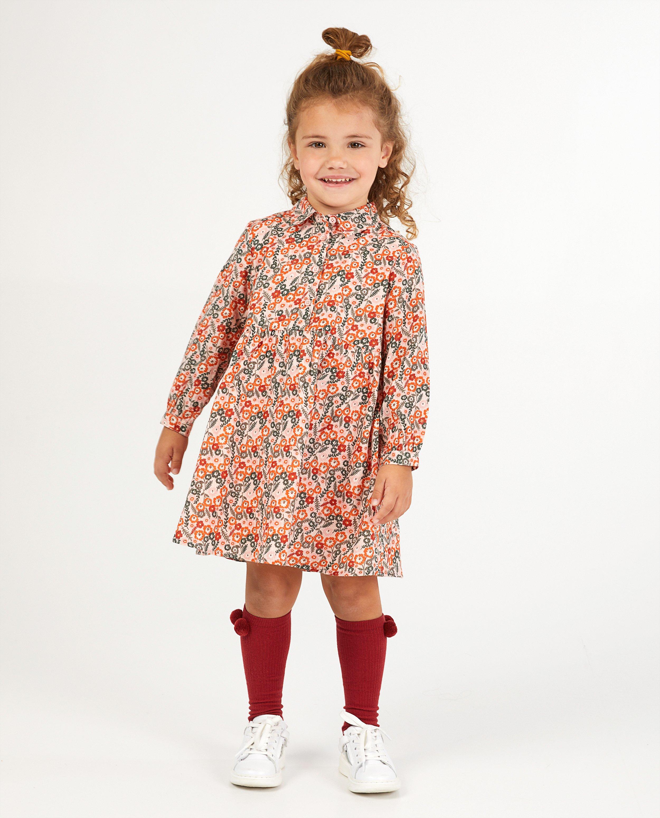 Roze jurk met bloemenprint - allover - Milla Star