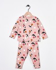Pyjama rose en coton bio, 2 pièces - à imprimé - Cuddles and Smiles