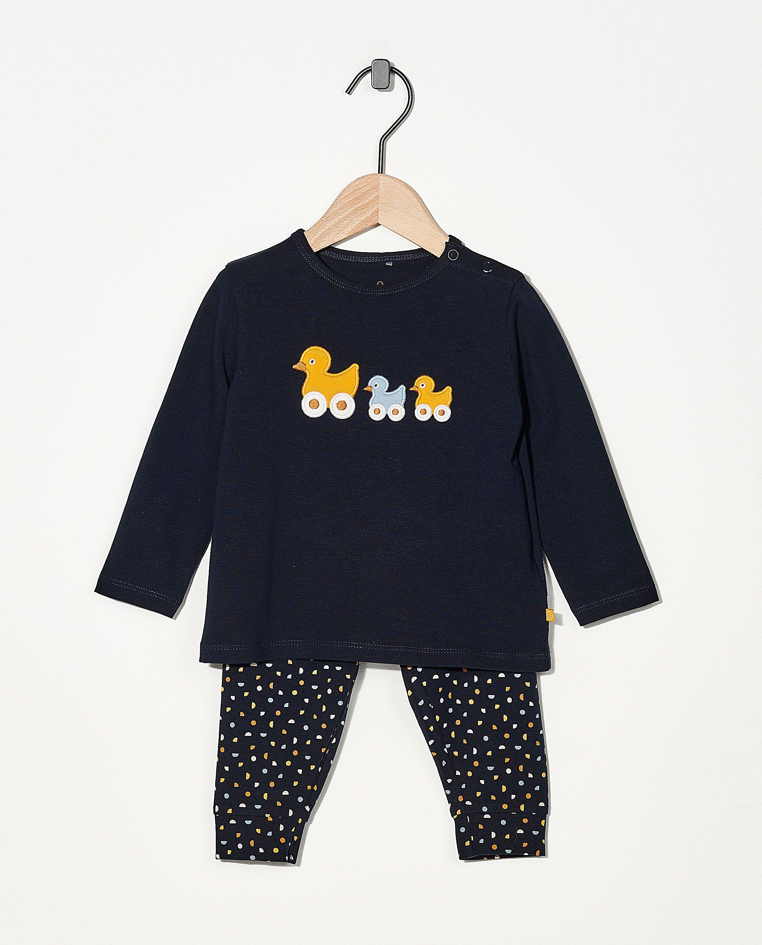 Pyjama en coton bio, 2 pièces - bleu - Cuddles and Smiles