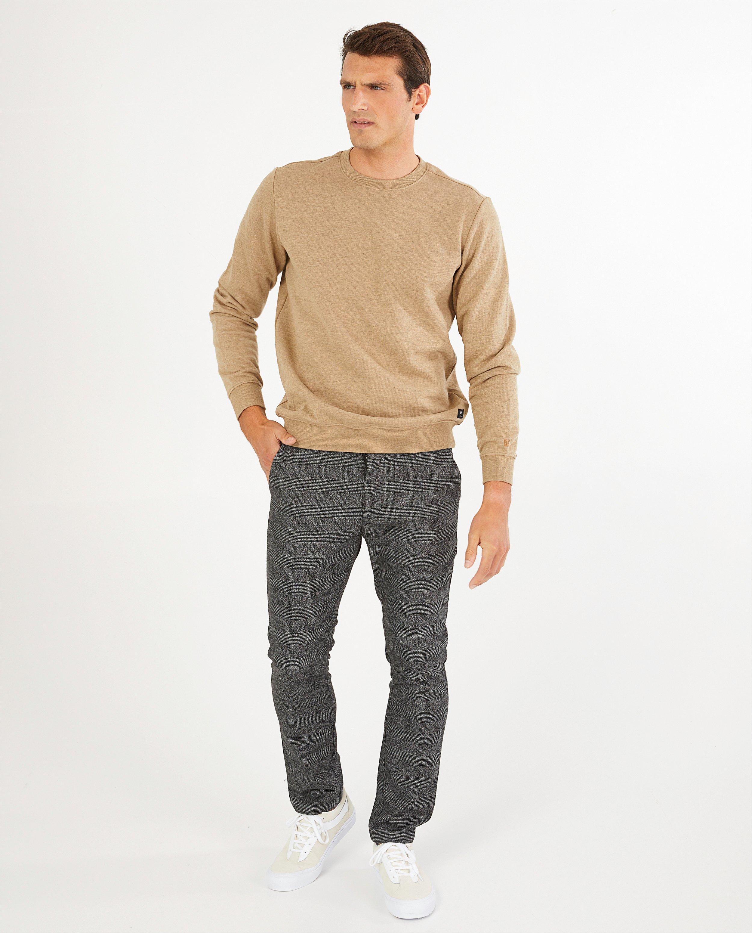 Bruine sweater - gemêleerd - Quarterback