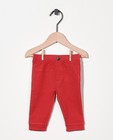 Pantalon rouge orangé en coton bio - stretch - Newborn 50-68