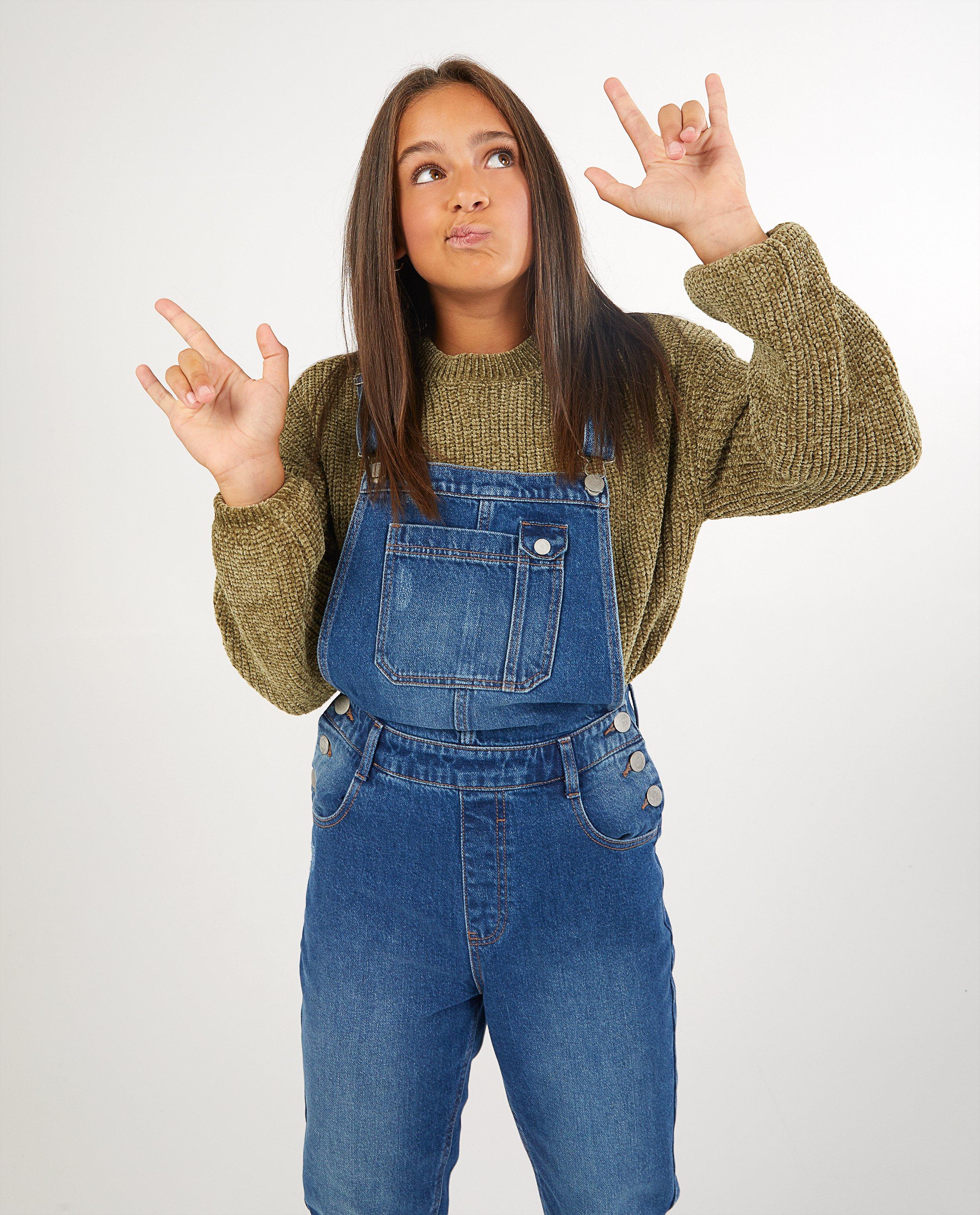 Salopette bleue en jeans - D&eacute;tails du produit - bleu fonc&eacute; - image num&eacute;ro 2