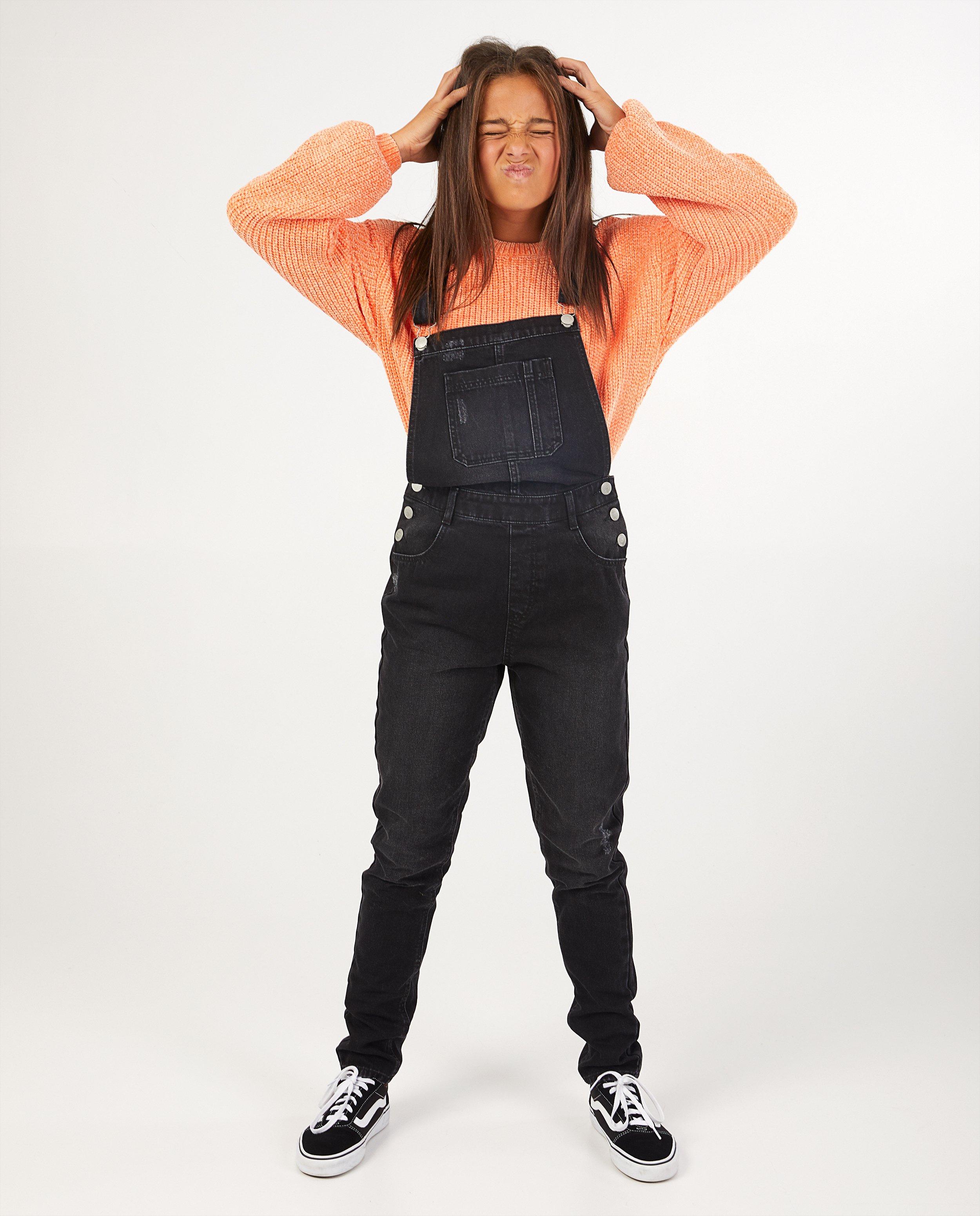 Salopette en jeans noire - D&eacute;tails du produit - noir - image num&eacute;ro 2