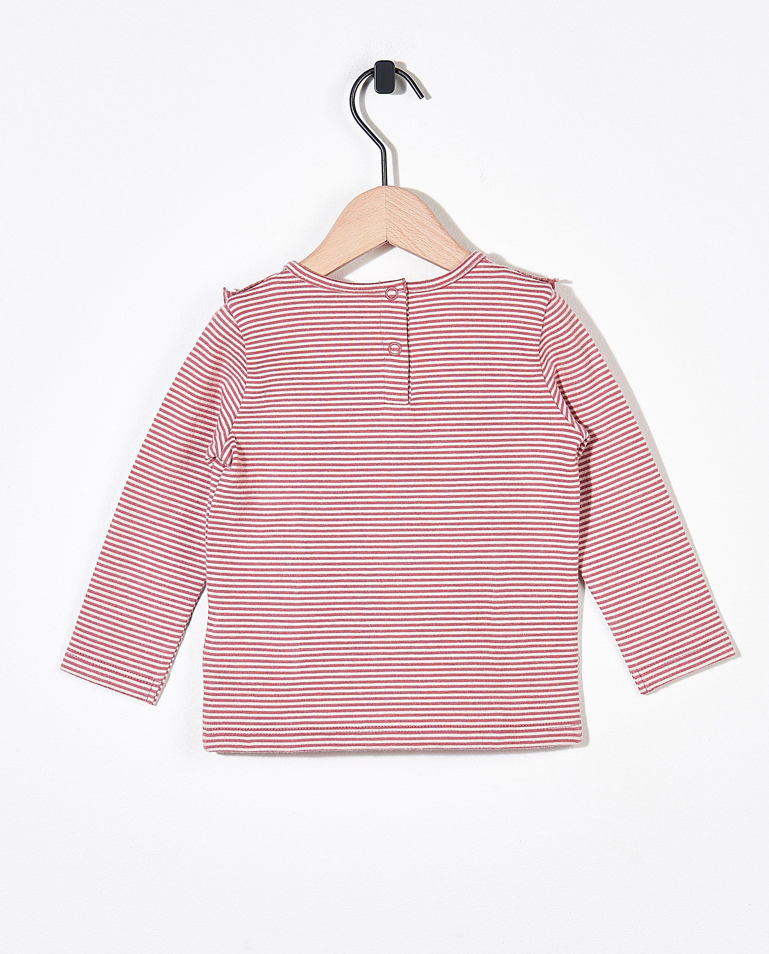 T-shirts - Gestreepte longsleeve van biokatoen