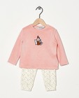 2-delige pyjama in roze Bumba - fleece - Bumba