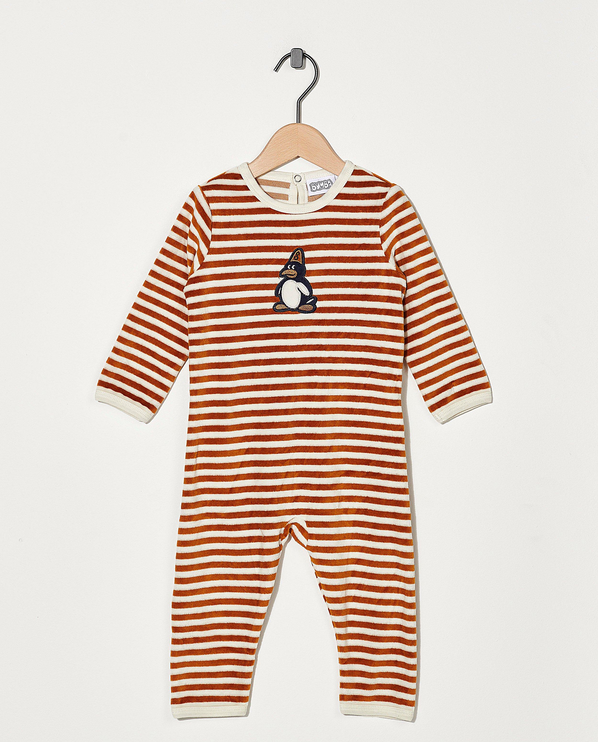 Pyjama rayé Bumba - brun et blanc - Bumba