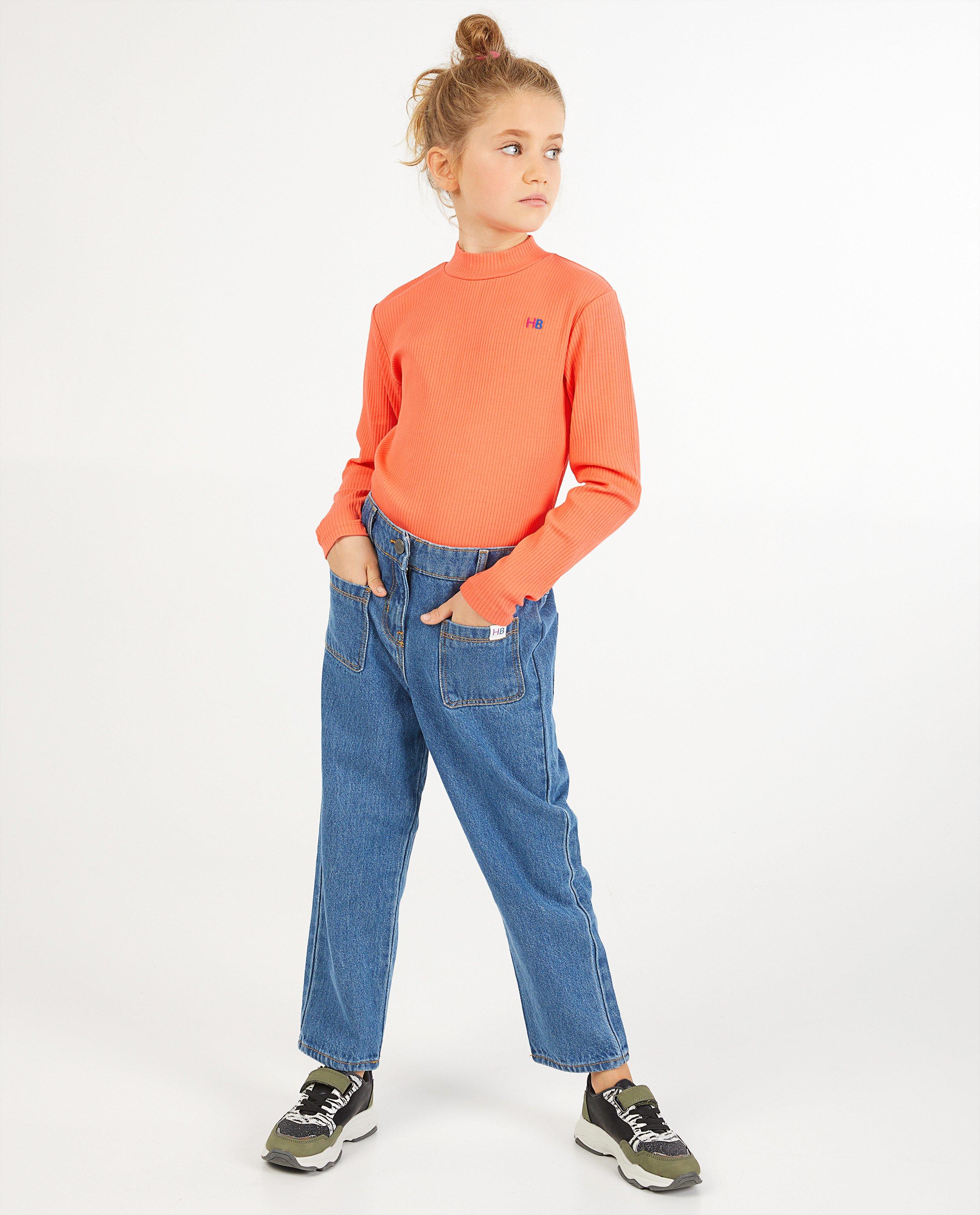 Roze longsleeve Hampton Bays - met ribreliëf - Hampton Bays