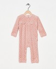 Roze pyjama met stippen - van fleece - Cuddles and Smiles