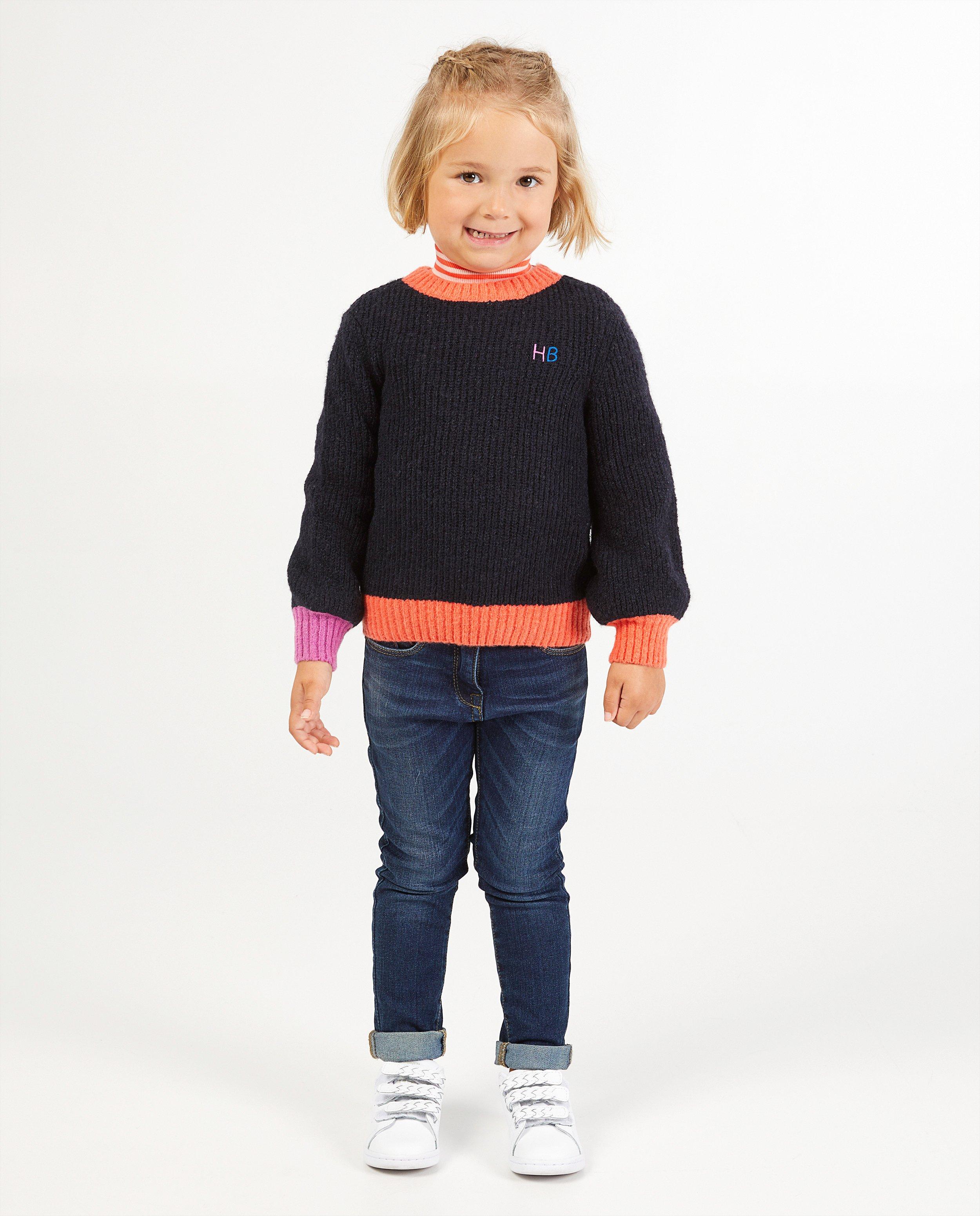 Pull bleu foncé Hampton Bays - avec du rose et du mauve - Hampton Bays