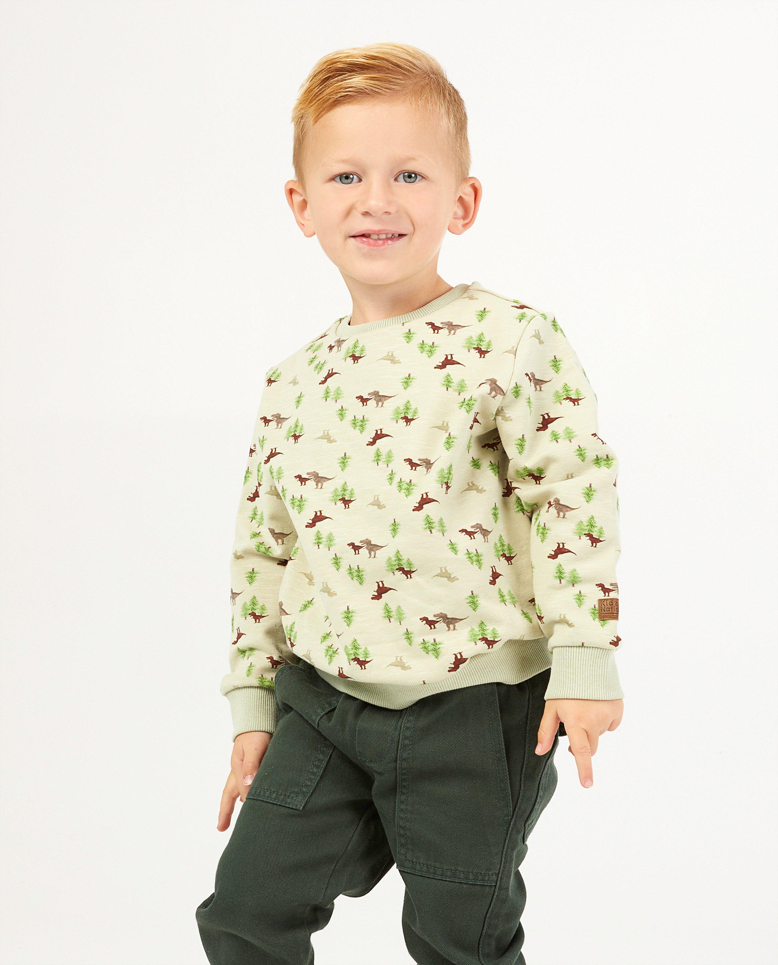 Sweaters - Lichtgroene sweater met print