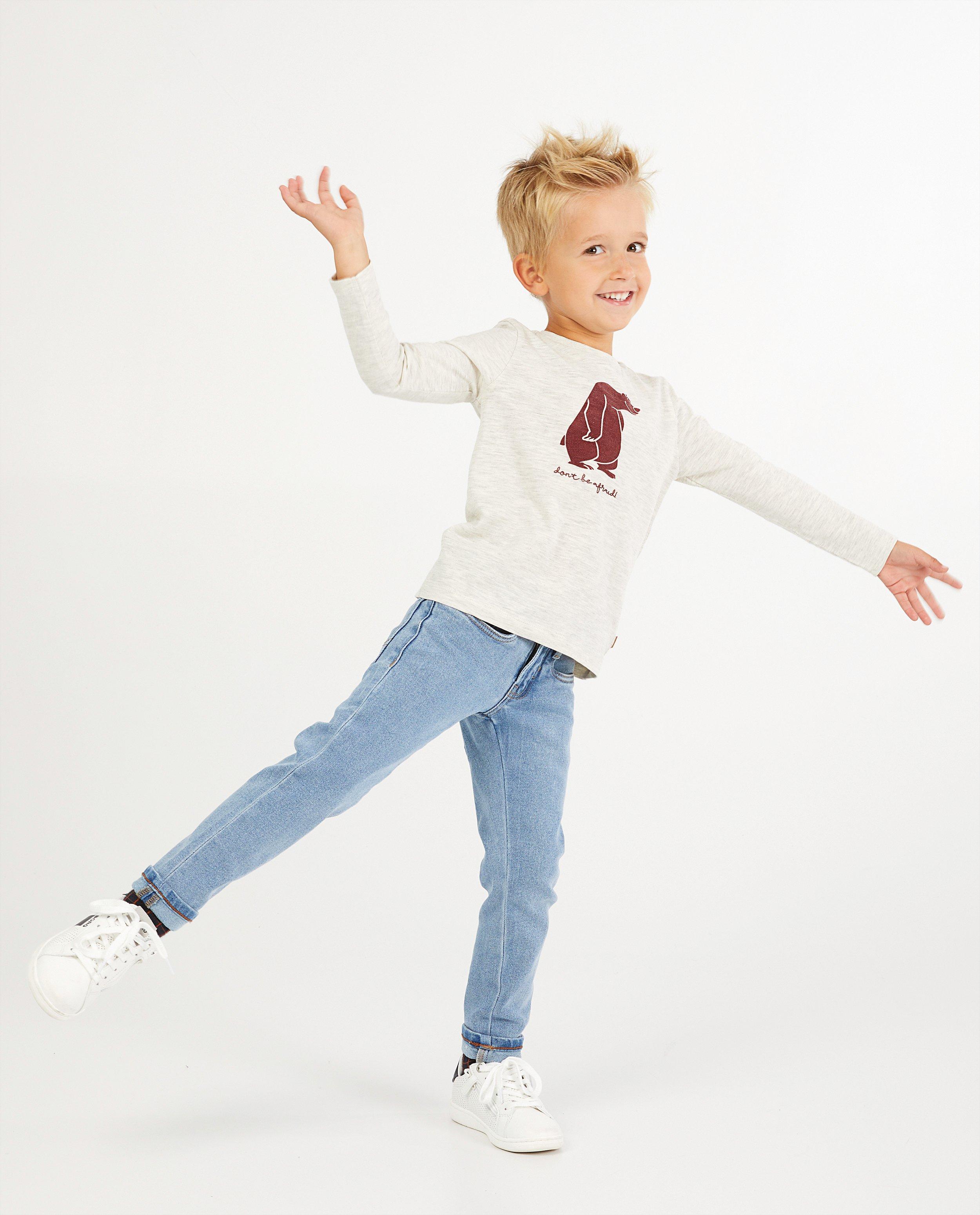 Beige longsleeve met print Wickie - gemêleerd - Wickie