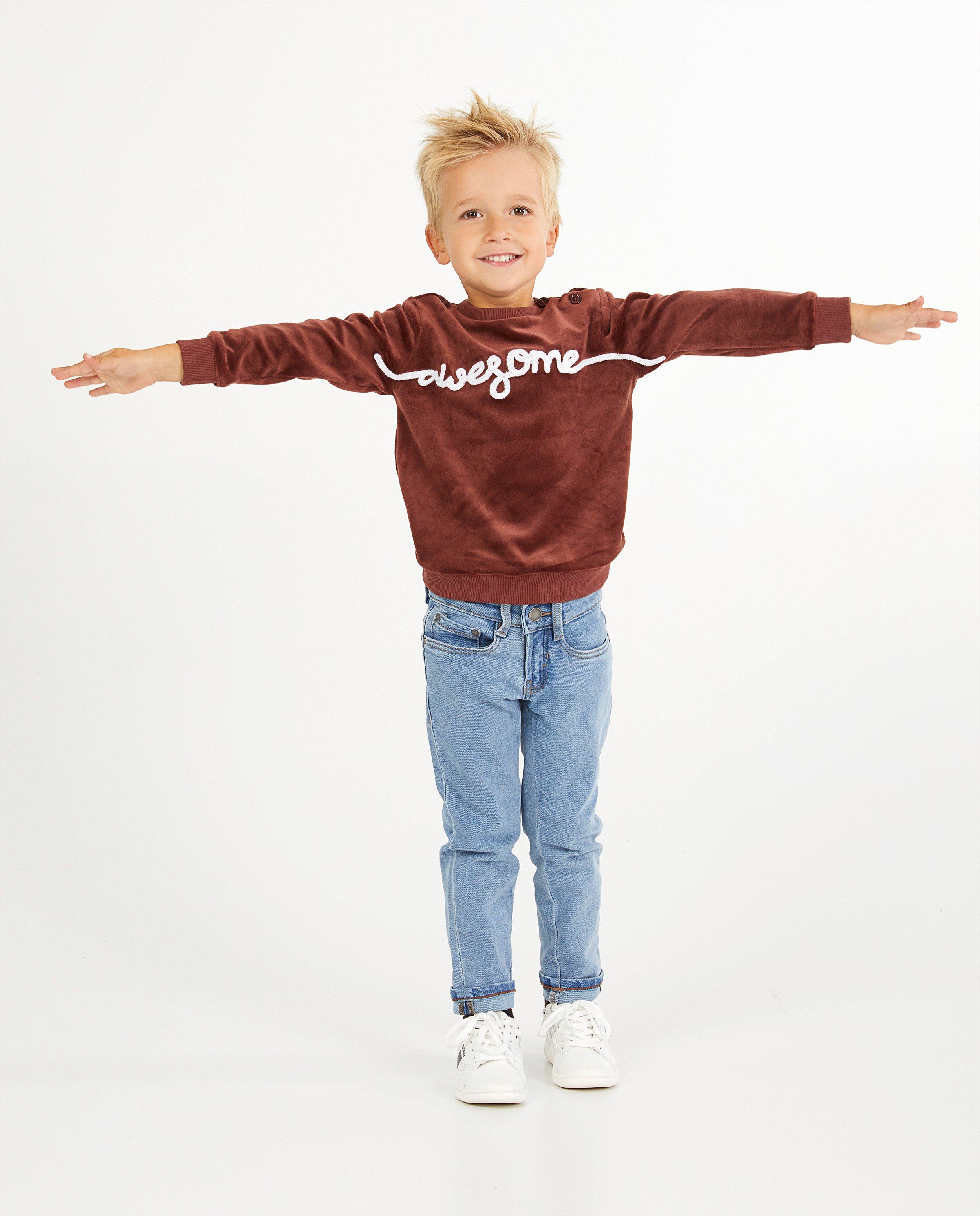 Bruine sweater met opschrift Wickie - fleece - Wickie