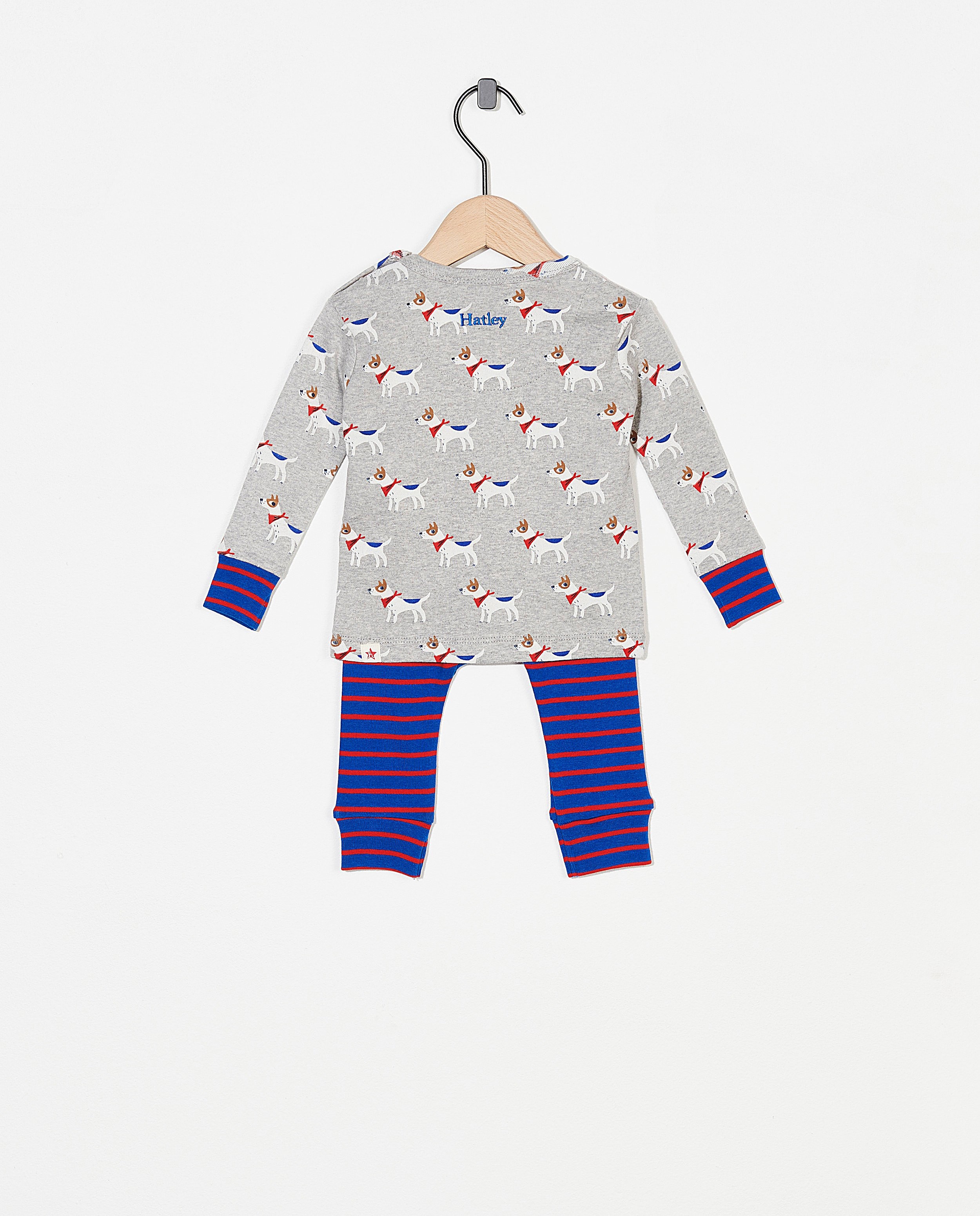 Nachtkleding - Grijze pyjama met print Hatley