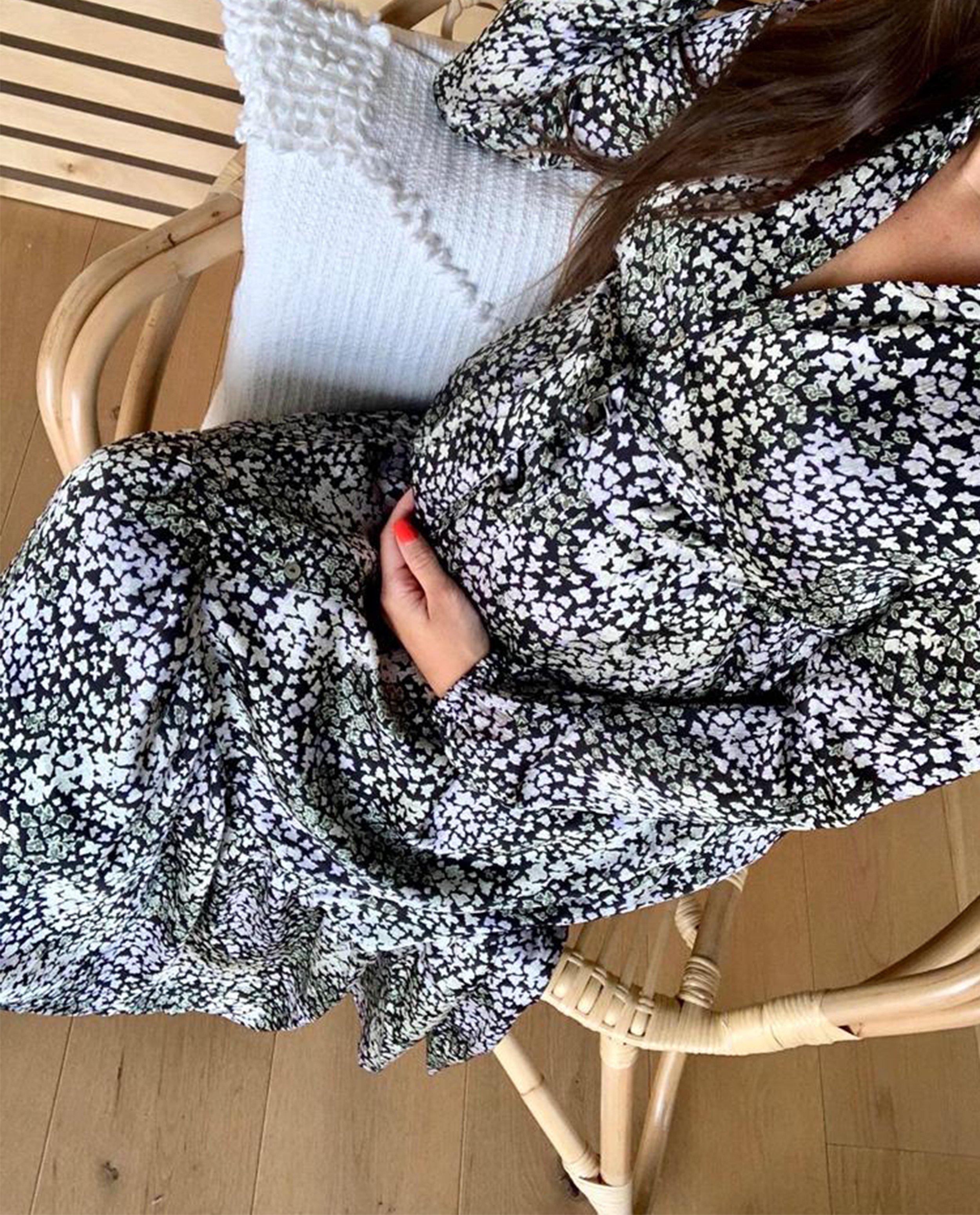 Robe noire, imprimé JoliRonde - grossesse - Joli Ronde