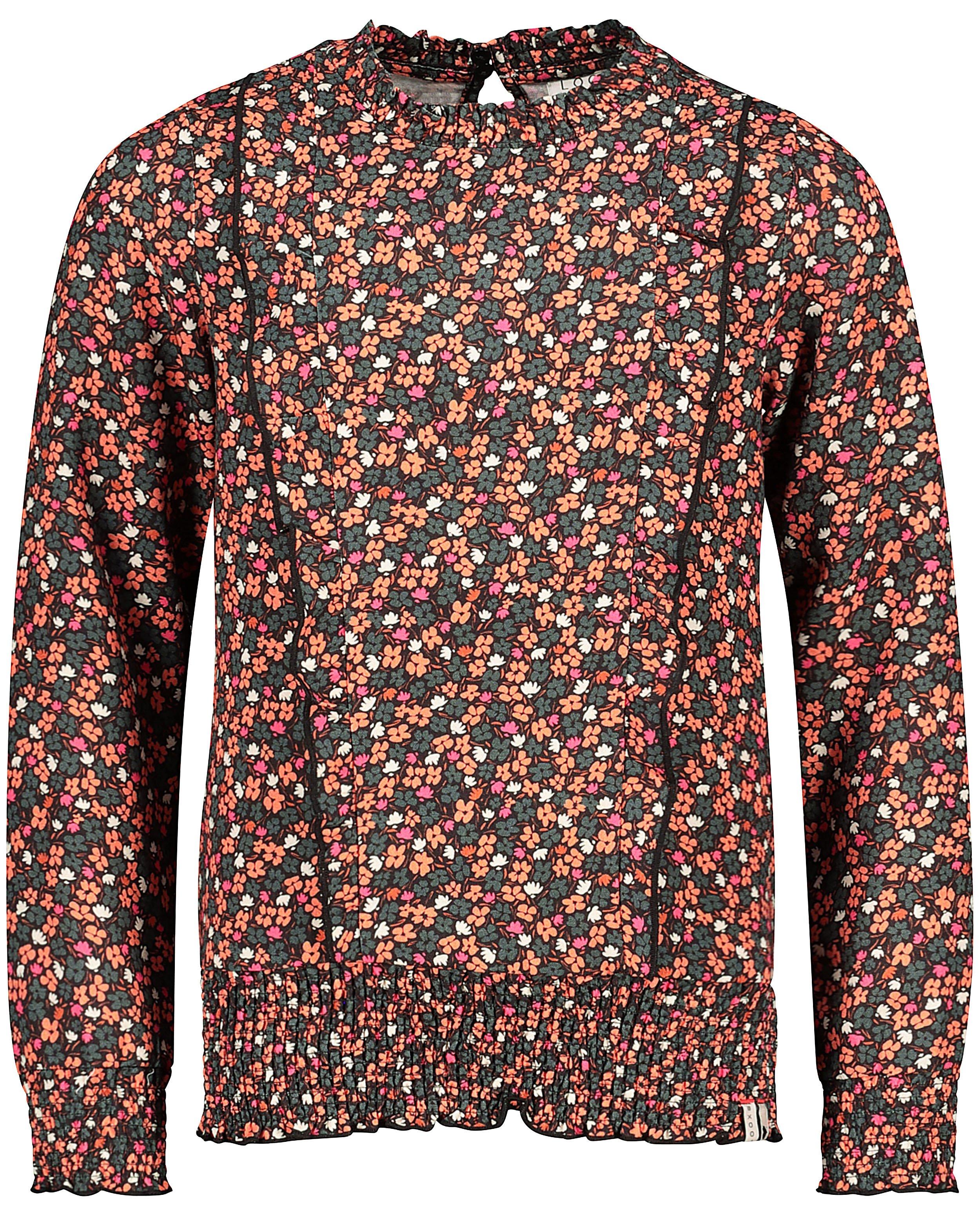 Blouse noire à imprimé Looxs - intégral - Looxs