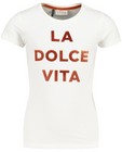 Wit T-shirt met opschrift Looxs - 'La dolce vita' - Looxs