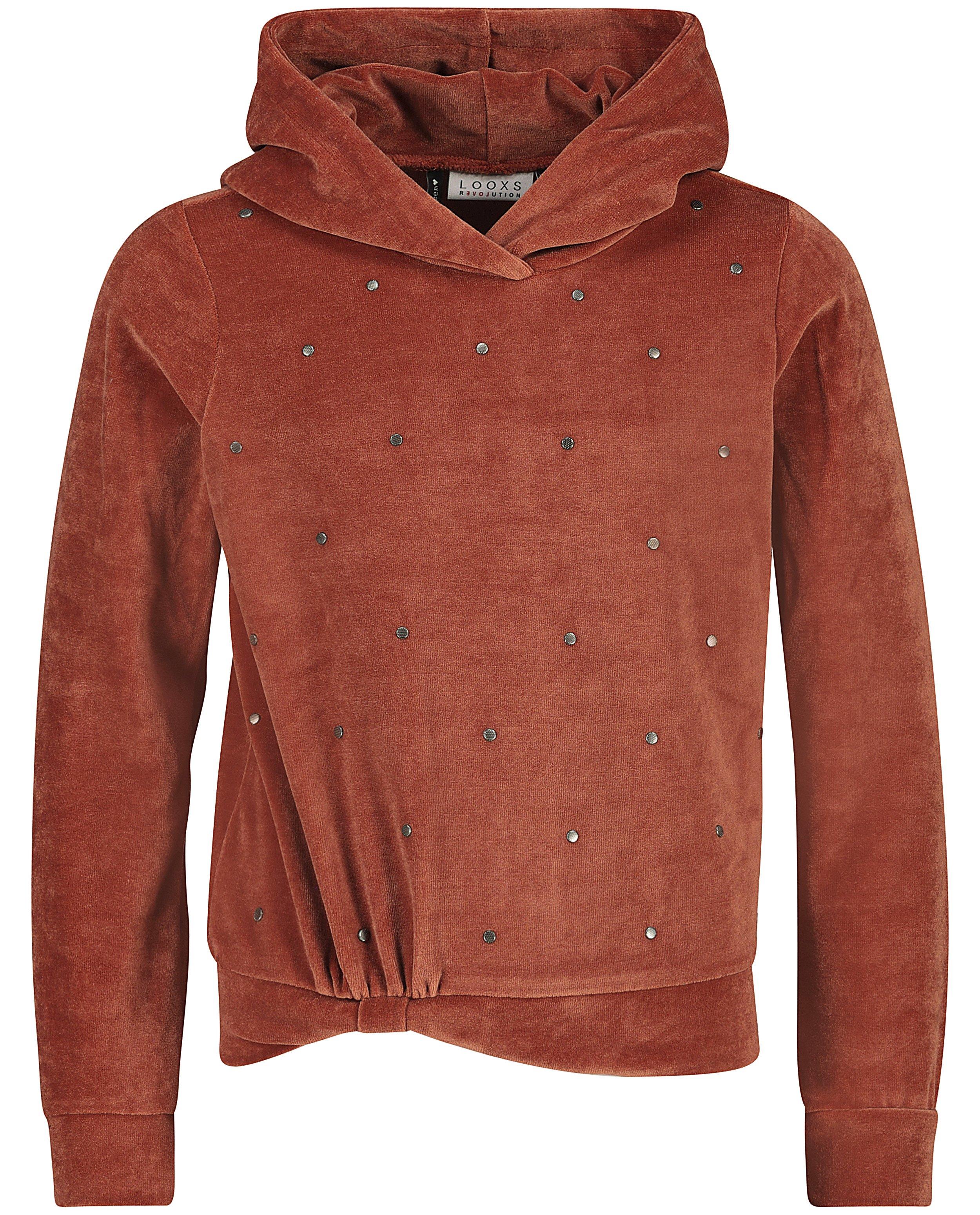 Hoodie rouille Looxs - avec capuchon fixe - Looxs
