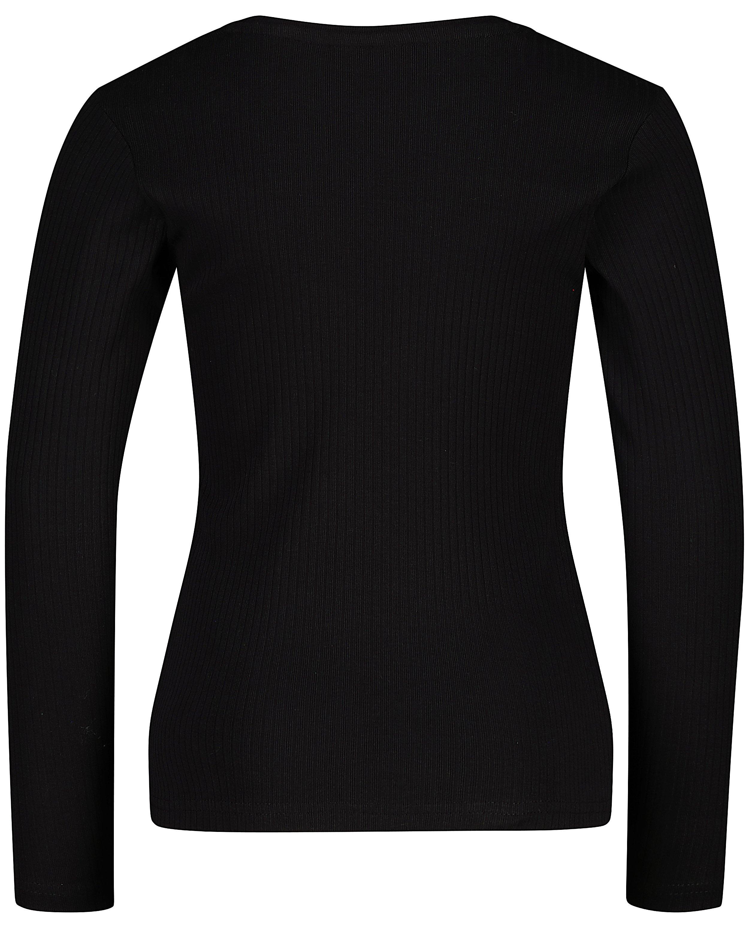 Zwarte longsleeve met strepen Looxs - met ribreliëf - Looxs