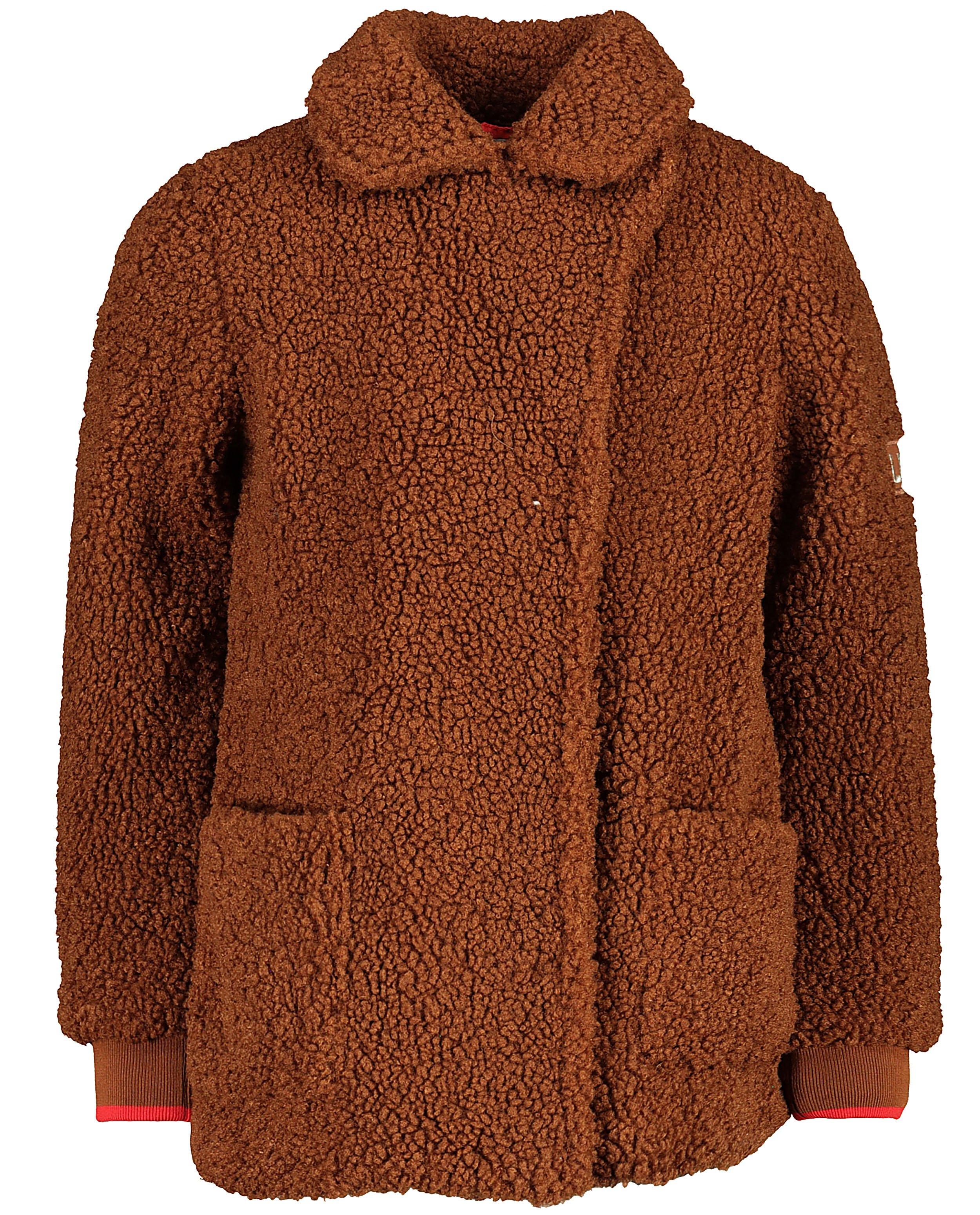 Bruine teddy-jas Looxs - met rode details - Looxs