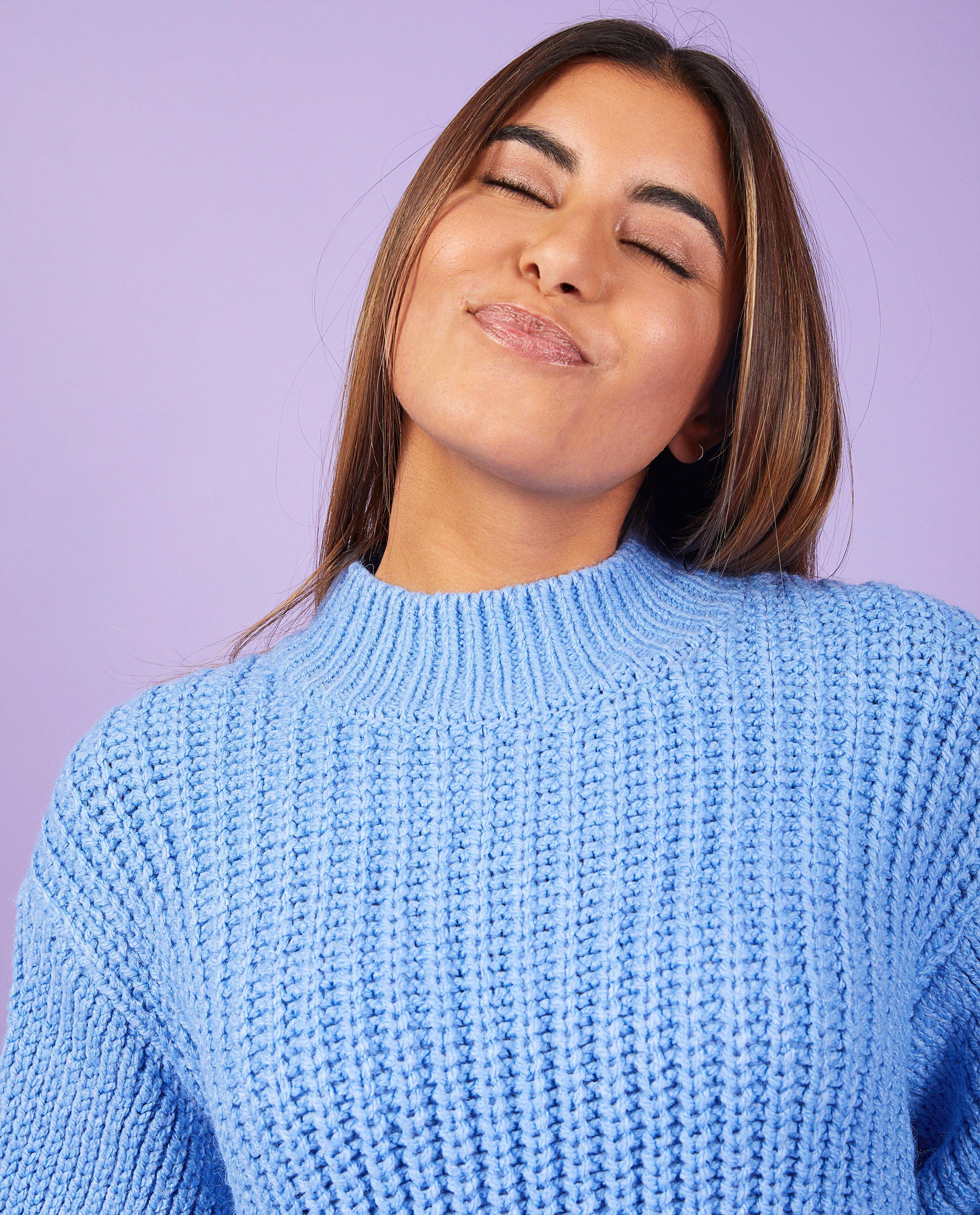 Pull bleu Nour & Fatma - tricot - Nour en Fatma