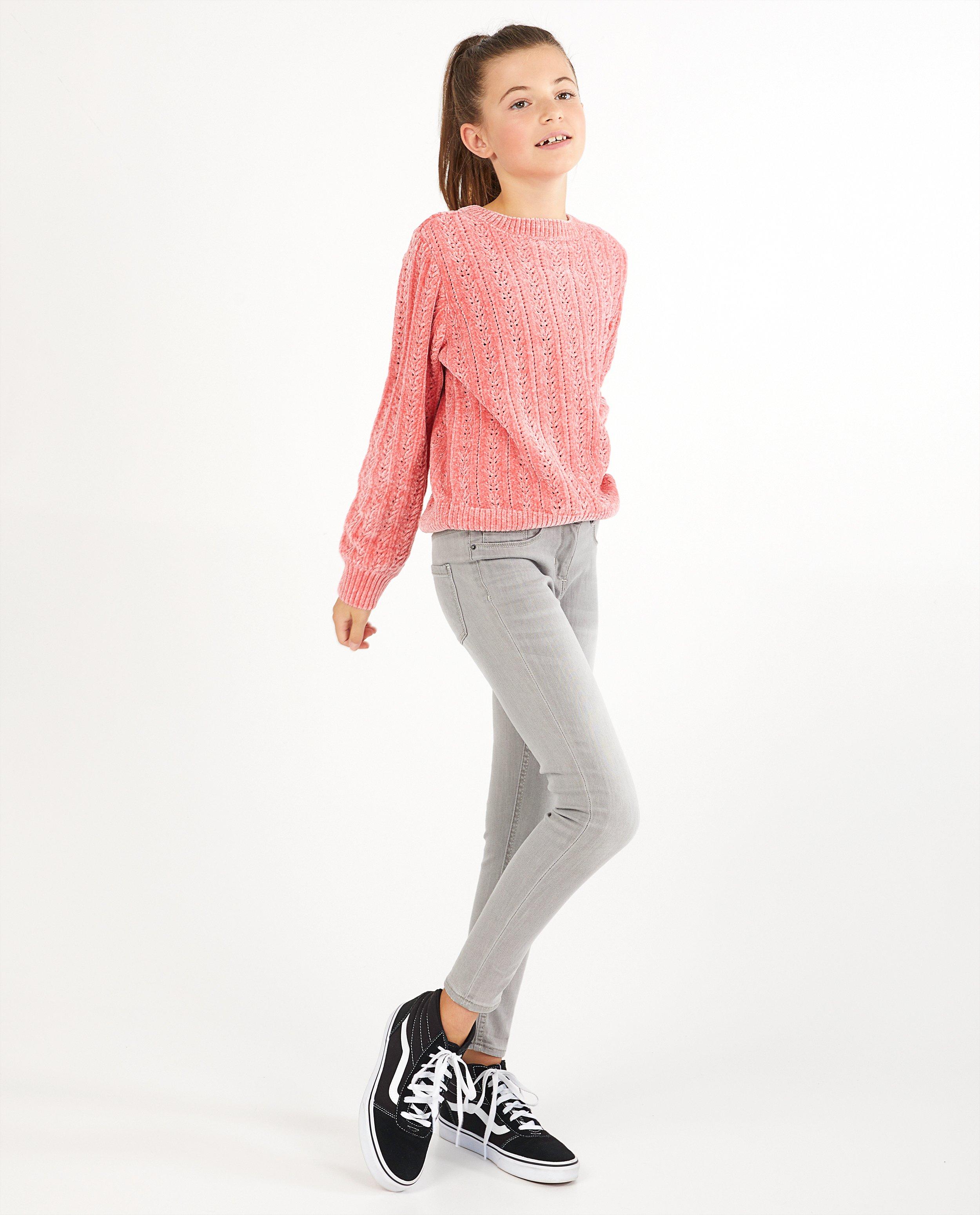 Pull rose à motif ajouré - uni - Fish & Chips