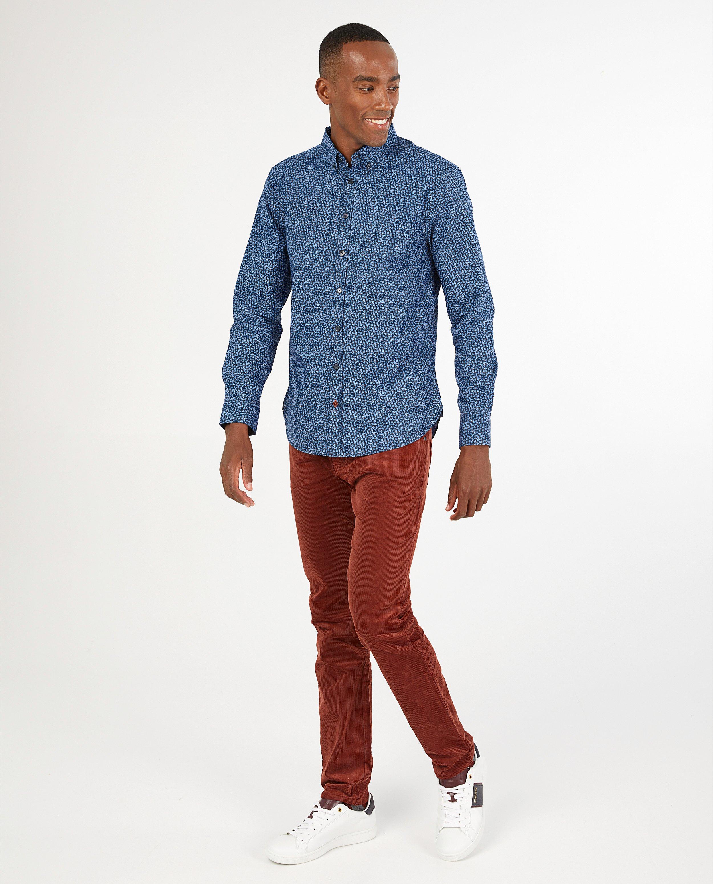 Bruine ribfluwelen broek Hampton Bays - allover - Hampton Bays