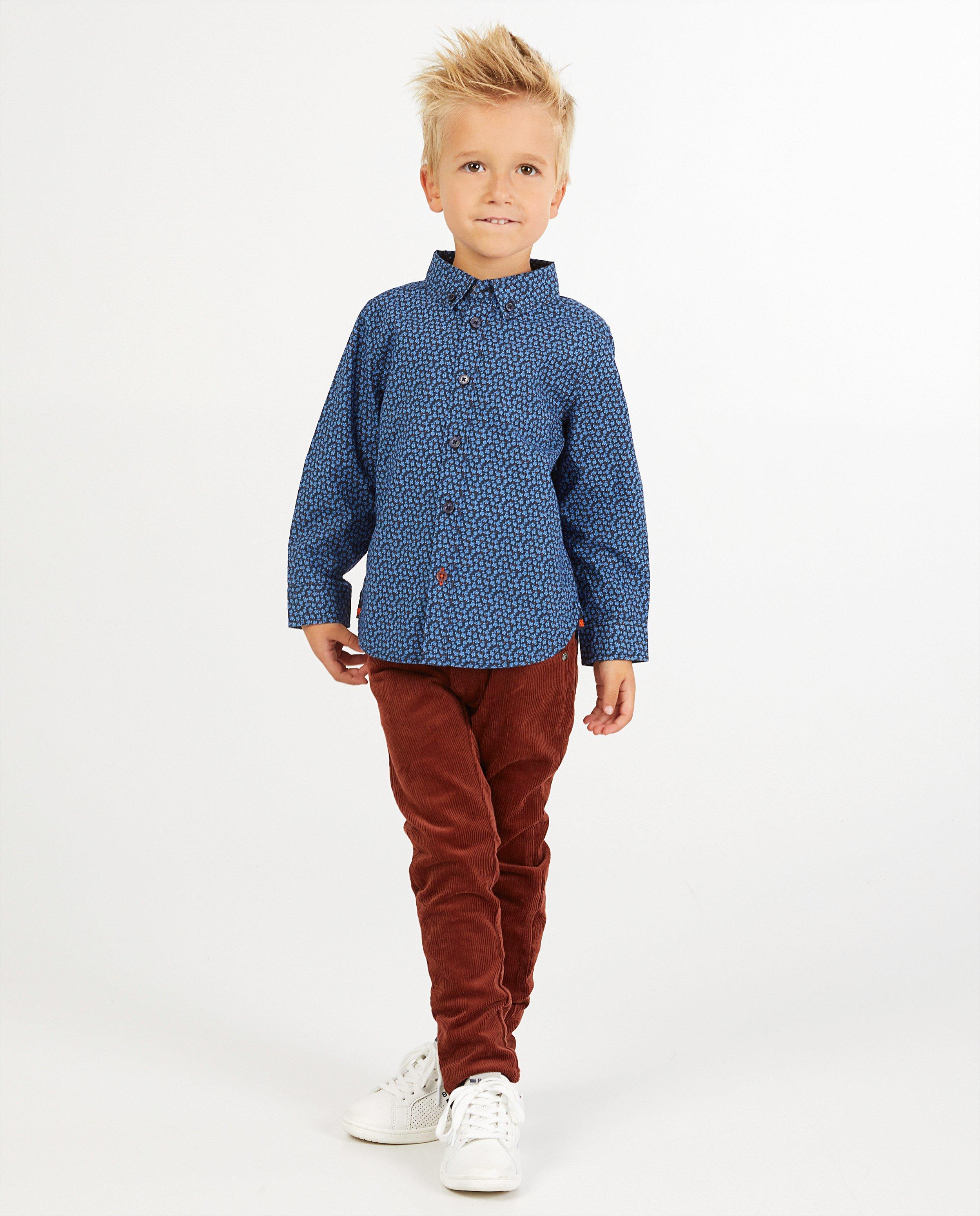 Broek van ribfluweel Hampton Bays - in donkerbruin - Hampton Bays