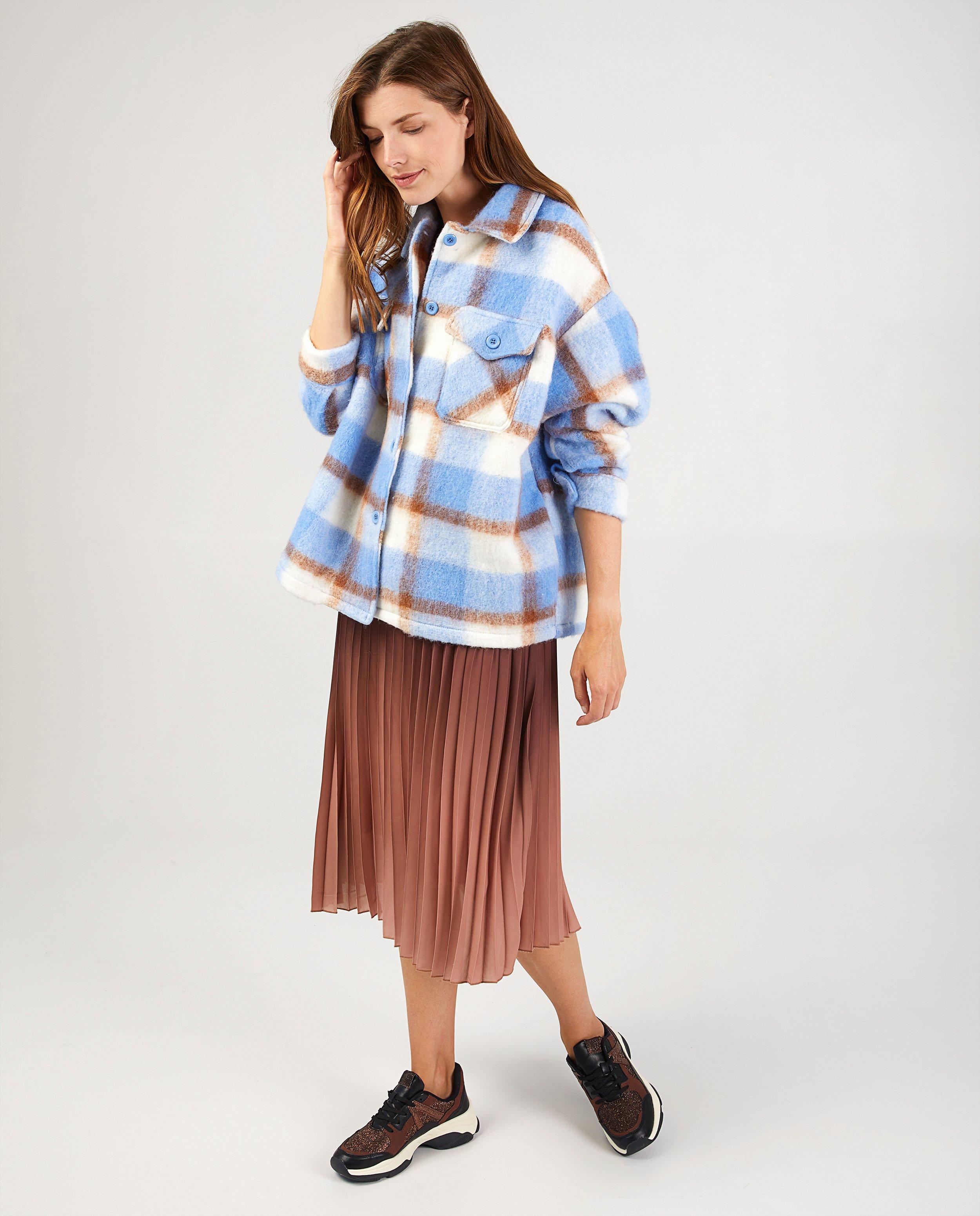 Jas met ruitpatroon - oversized - Paris
