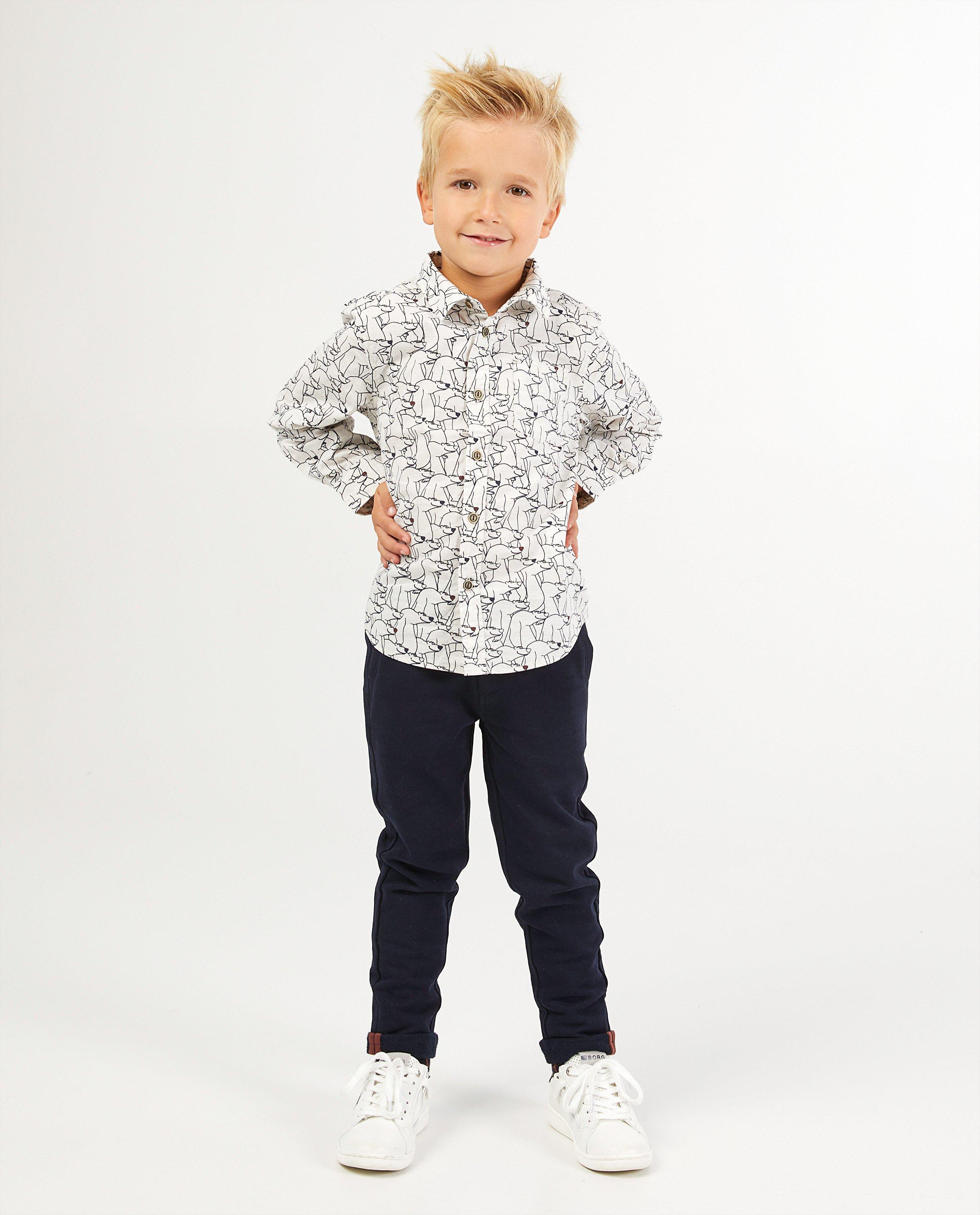 Chemise blanche à imprimé Vic le Viking - imprimé intégral - Vic le Viking