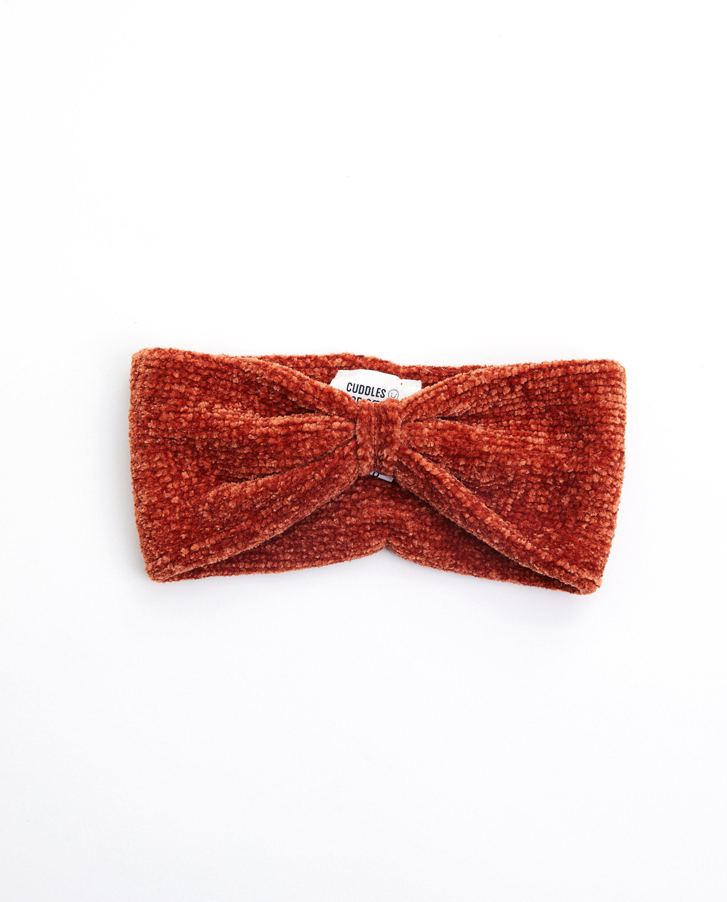 Bandeau brun-rouge - avec nœud - Cuddles and Smiles