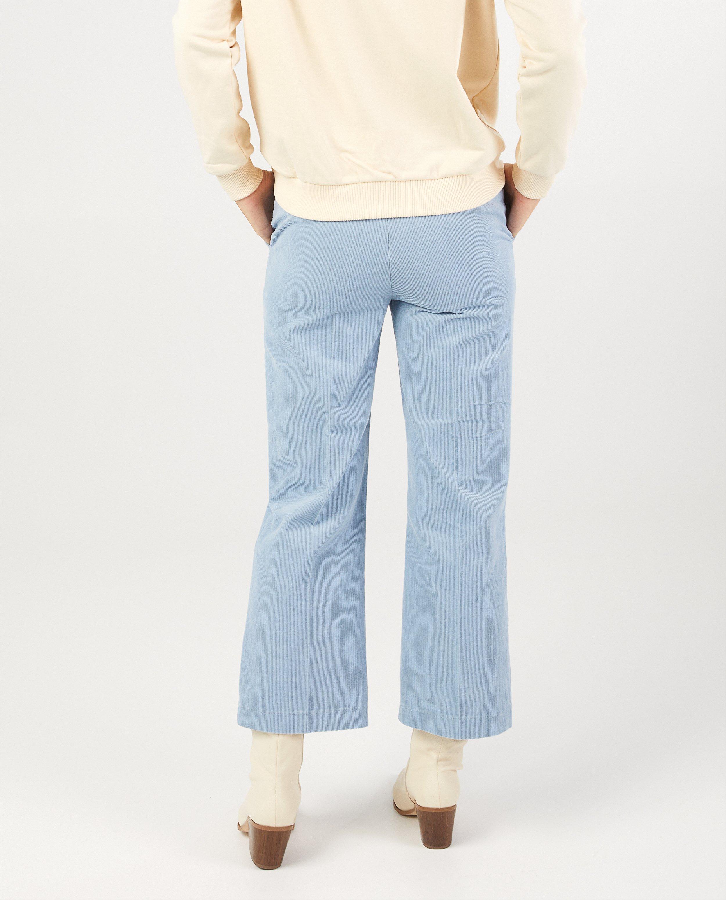 Pantalon bleu clair en velours c&ocirc;tel&eacute; - D&eacute;tails du produit - bleu clair - image num&eacute;ro 4