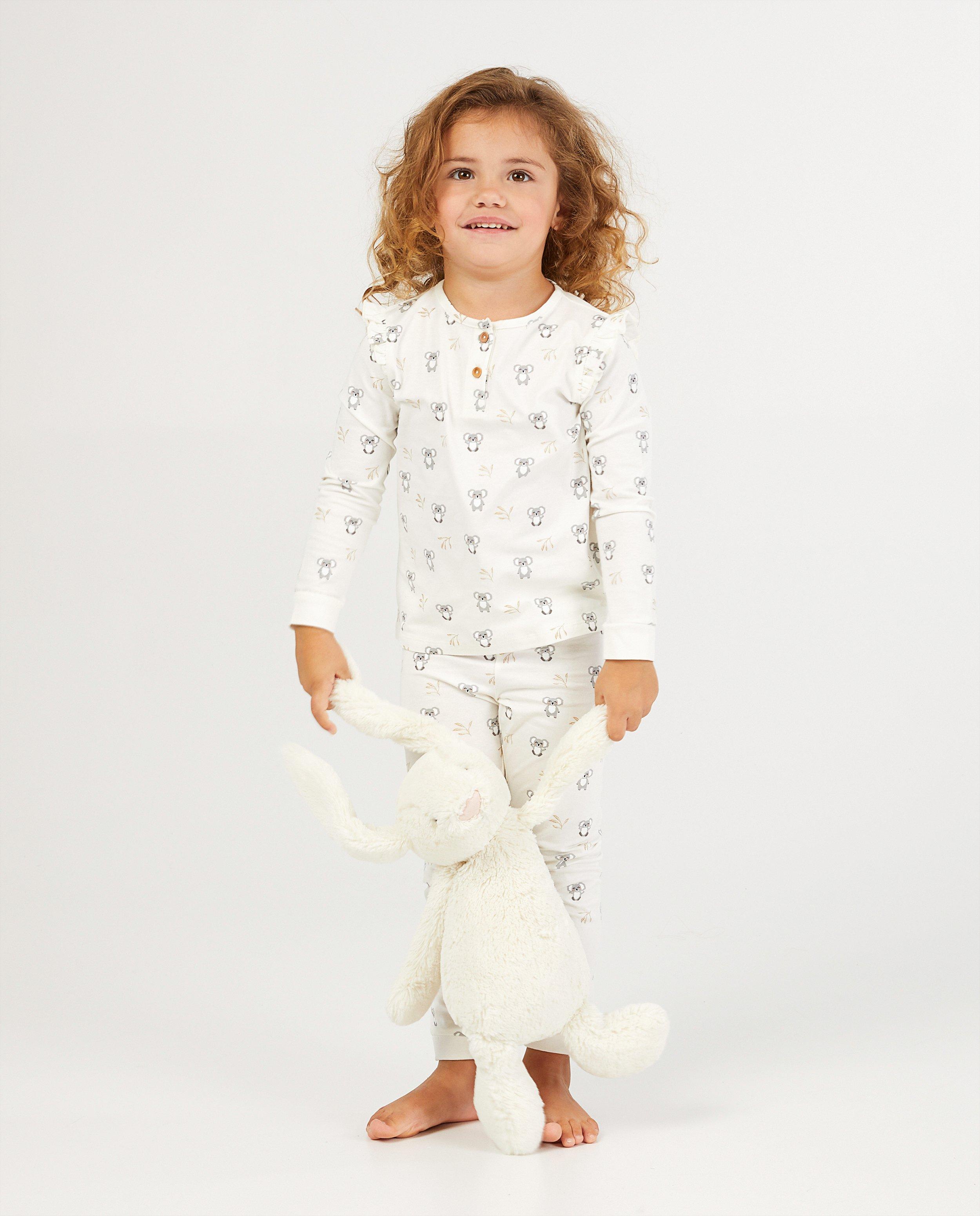 2-delige pyjama in wit - met allover print - Milla Star