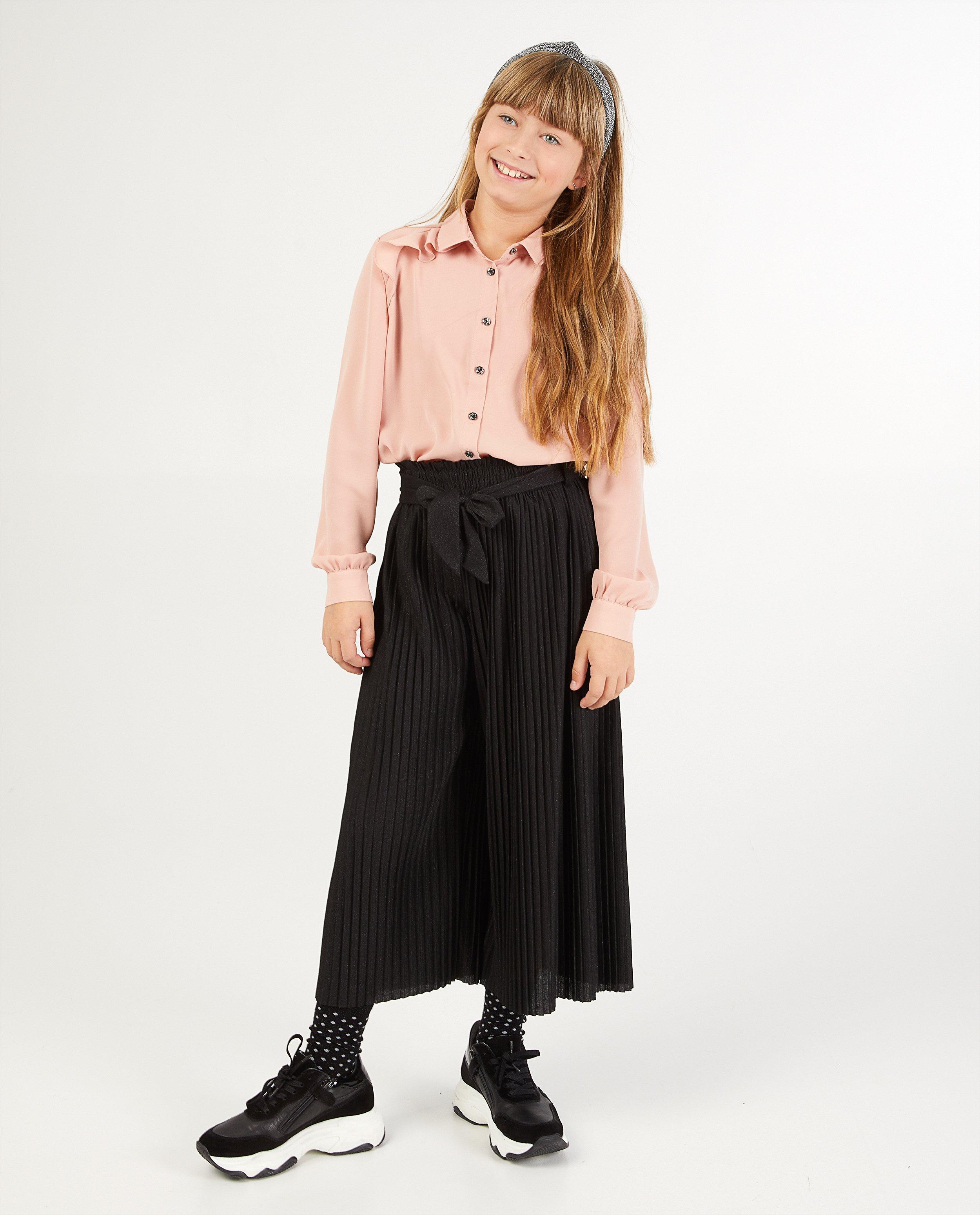 Pantalon noir plissé - à paillettes - Fish & Chips