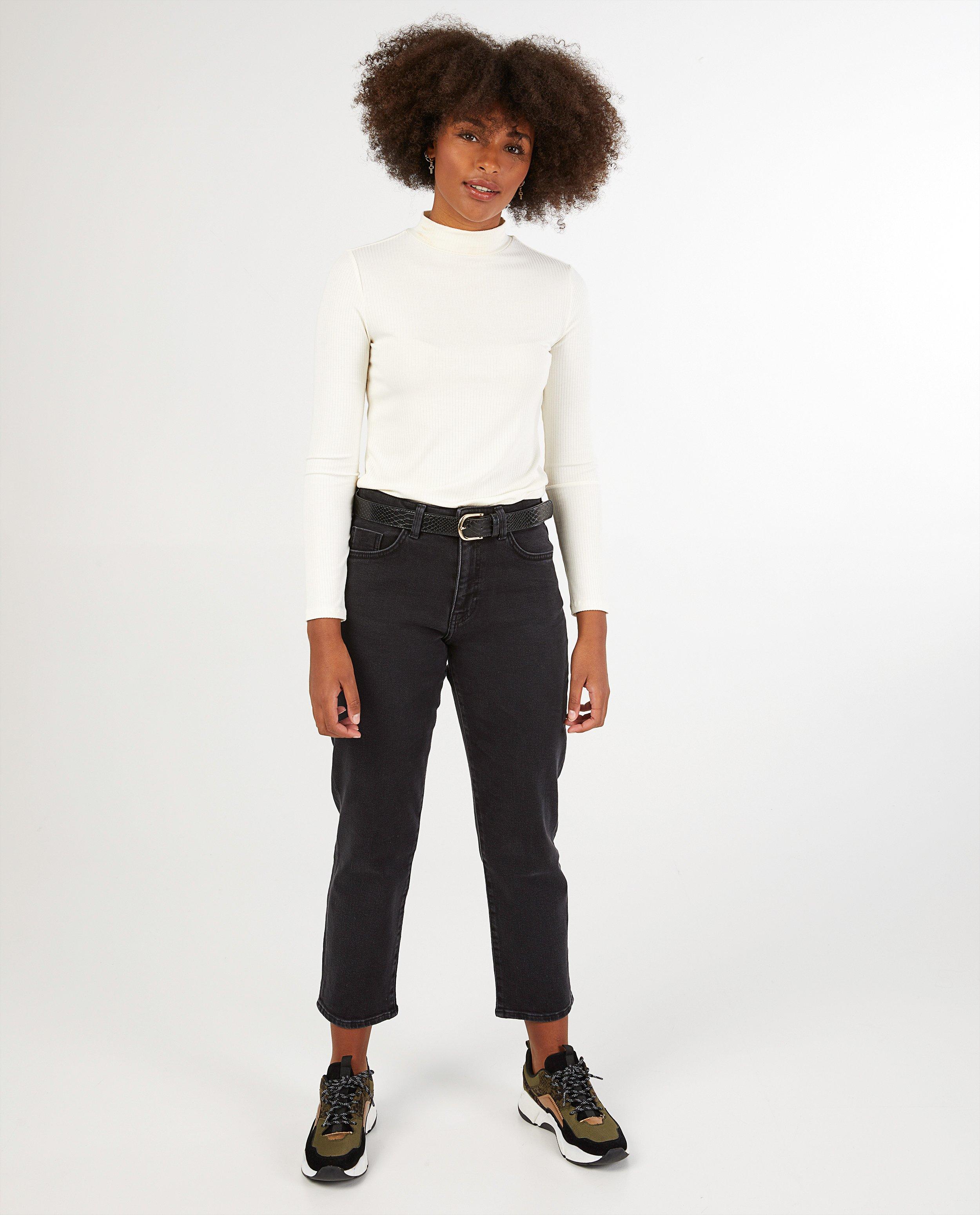 Jeans straight noir Youh! - mid rise - YOUH!