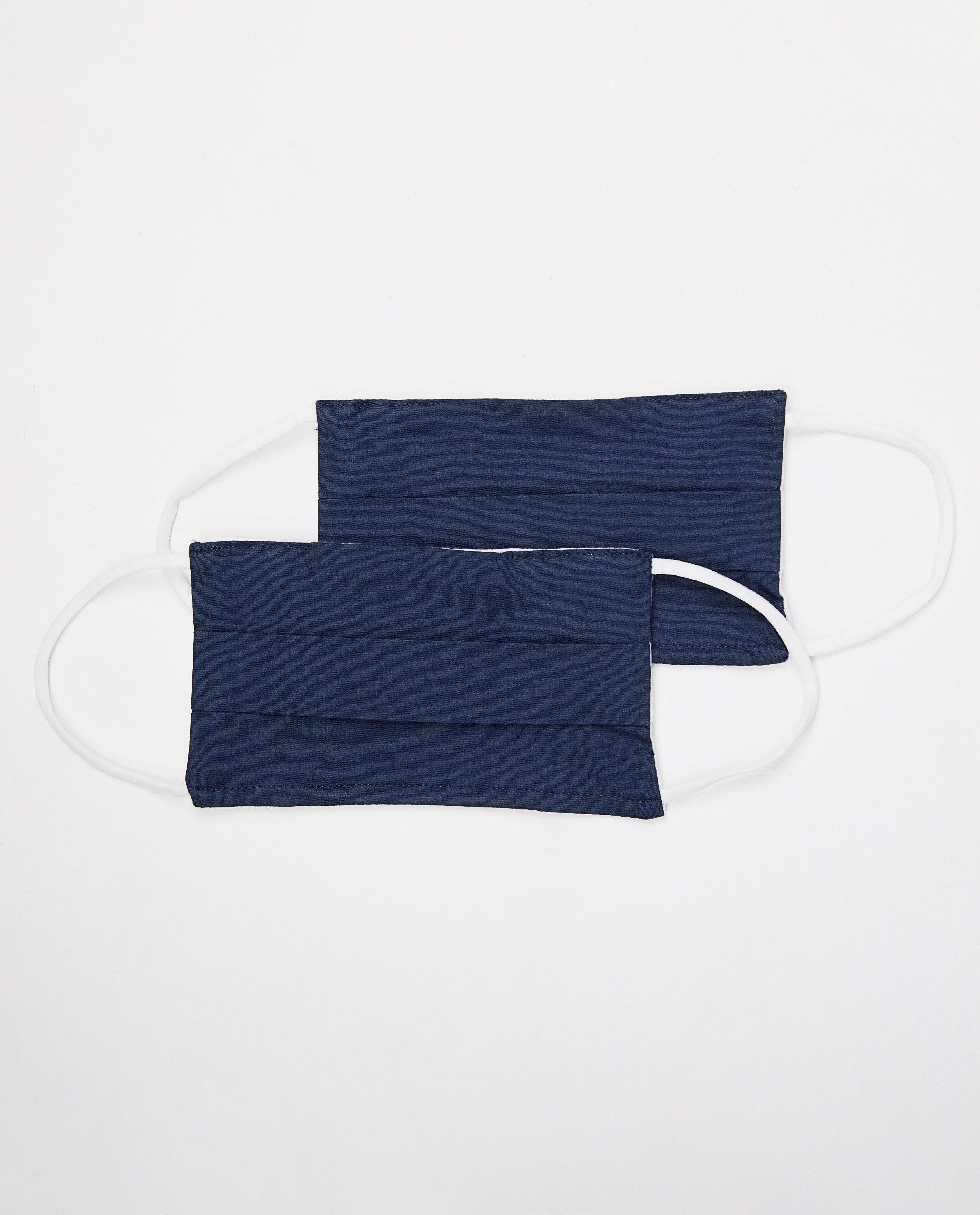 2 marineblauwe mondmaskers - unisex - null - JBC