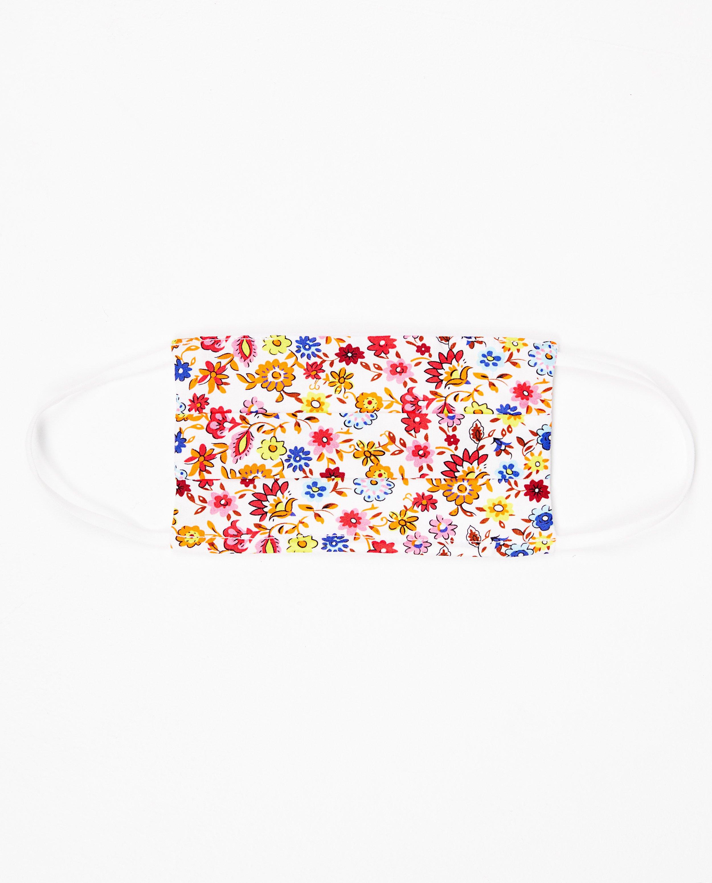 Set van 2 mondmaskers - unisex - met bloemenprint - JBC