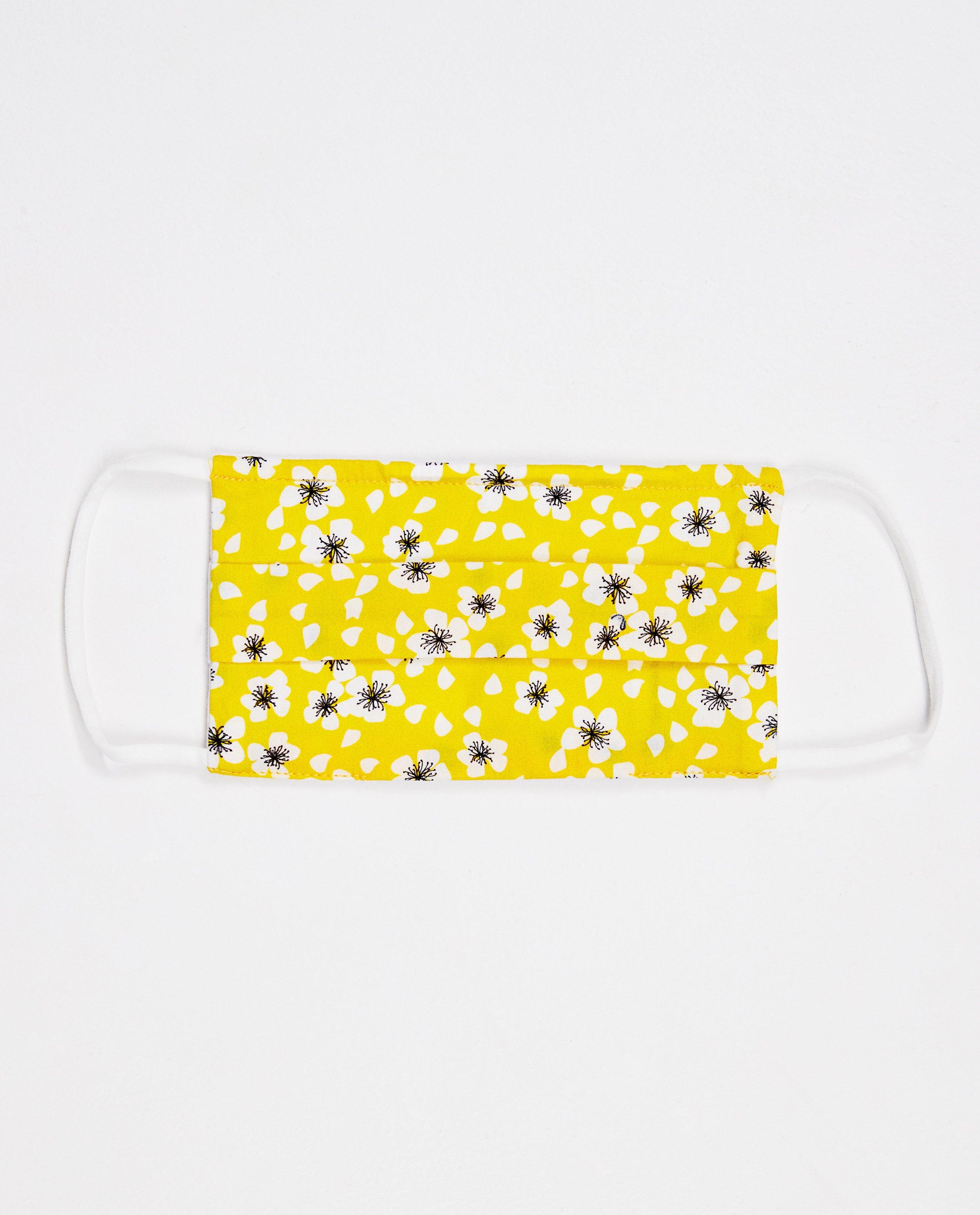Set van 2 mondmaskers - unisex - geel met print - JBC