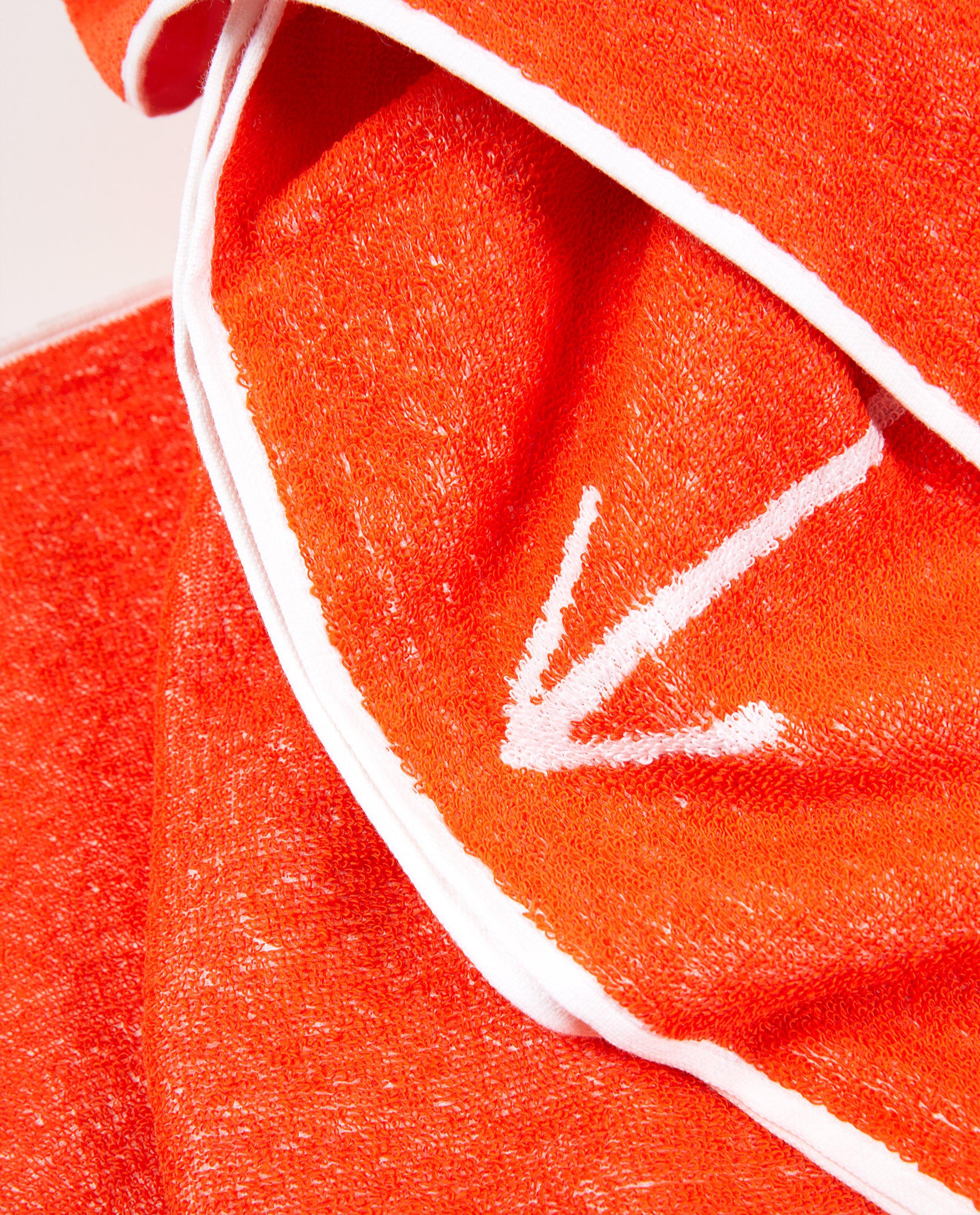 Bonneterie - Serviette de bain orange anti-coronavirus