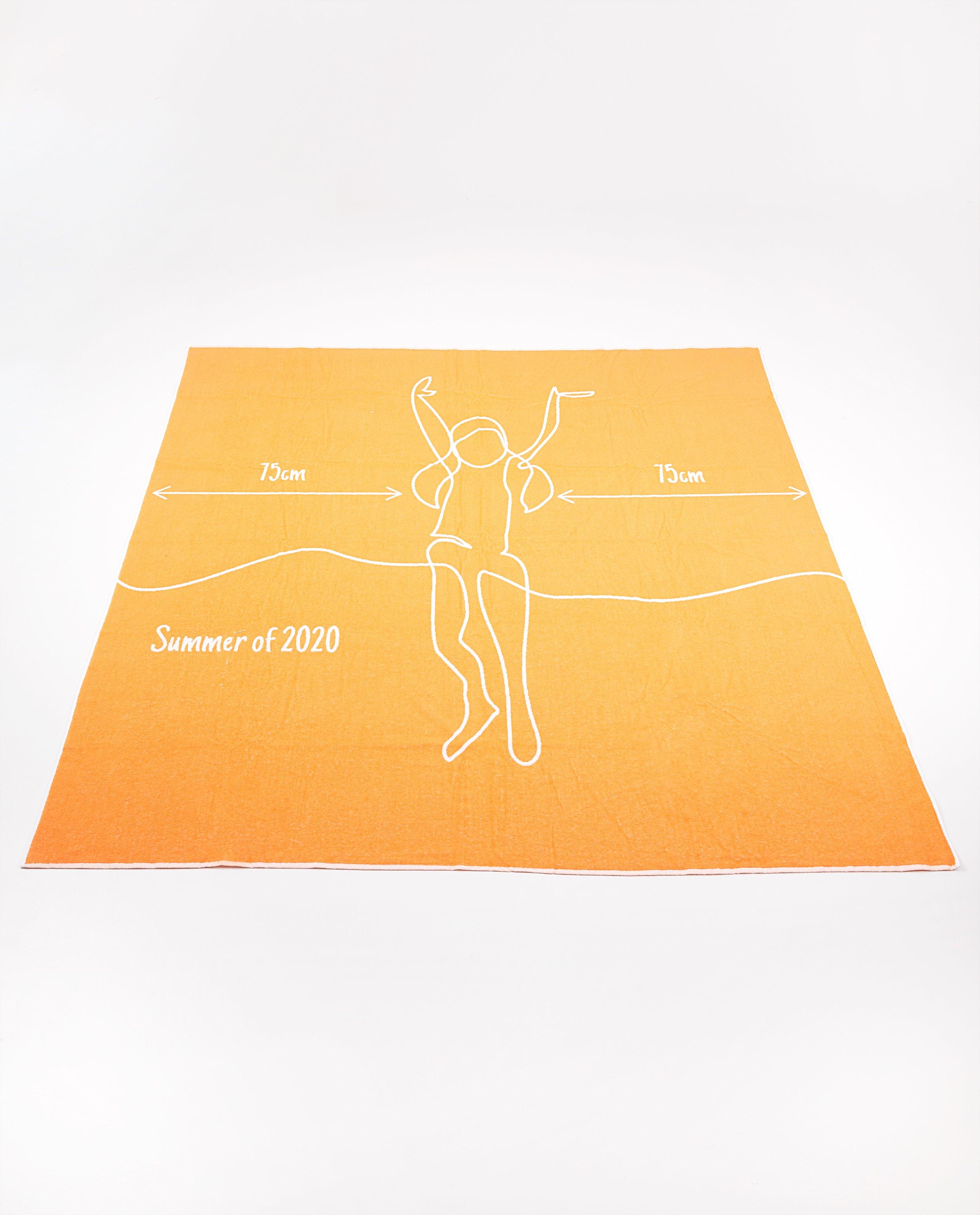 Lichtoranje corona-proof strandhandoek - meisjes - JBC