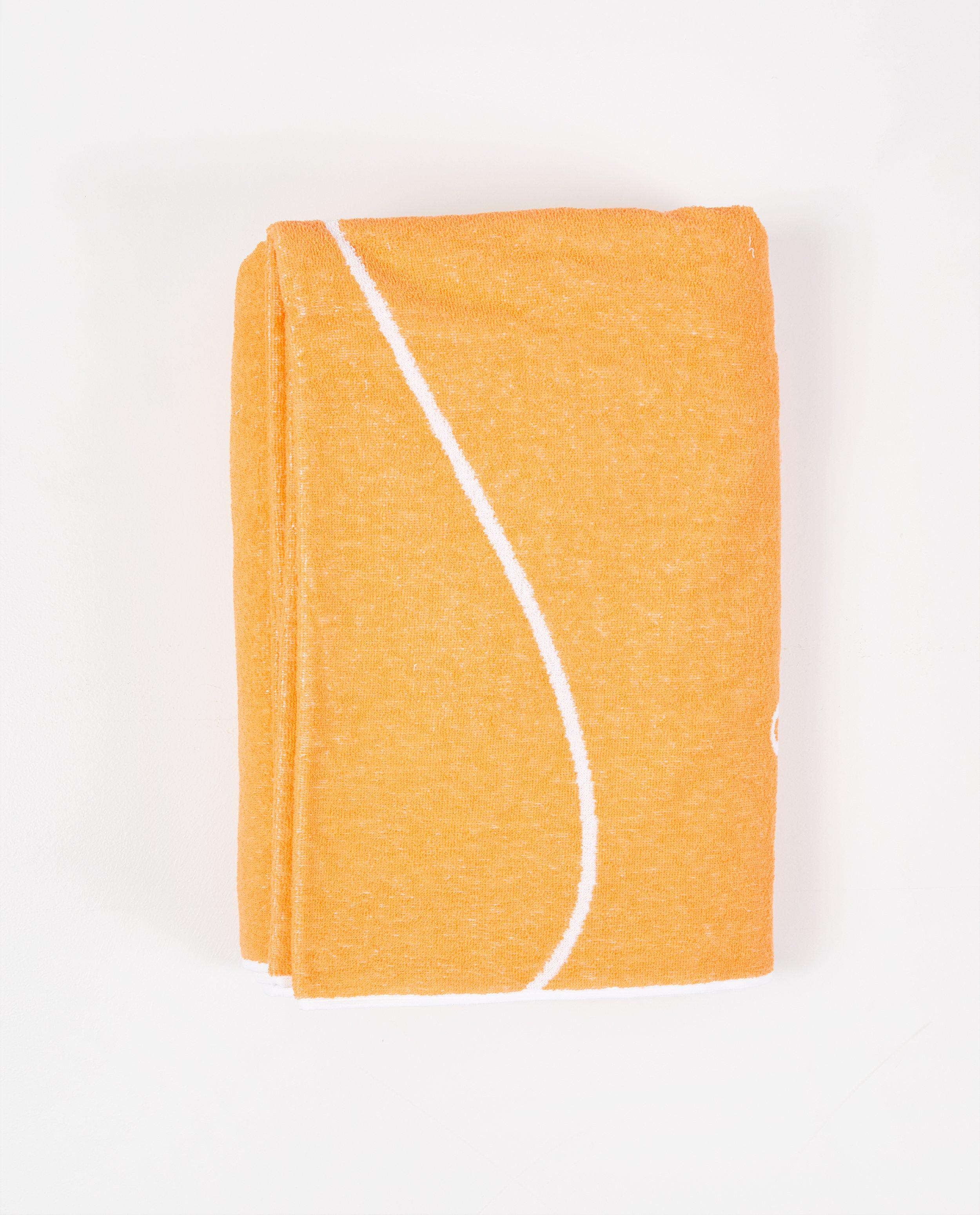 Bonneterie - Serviette de bain orange clair anti-coronavirus
