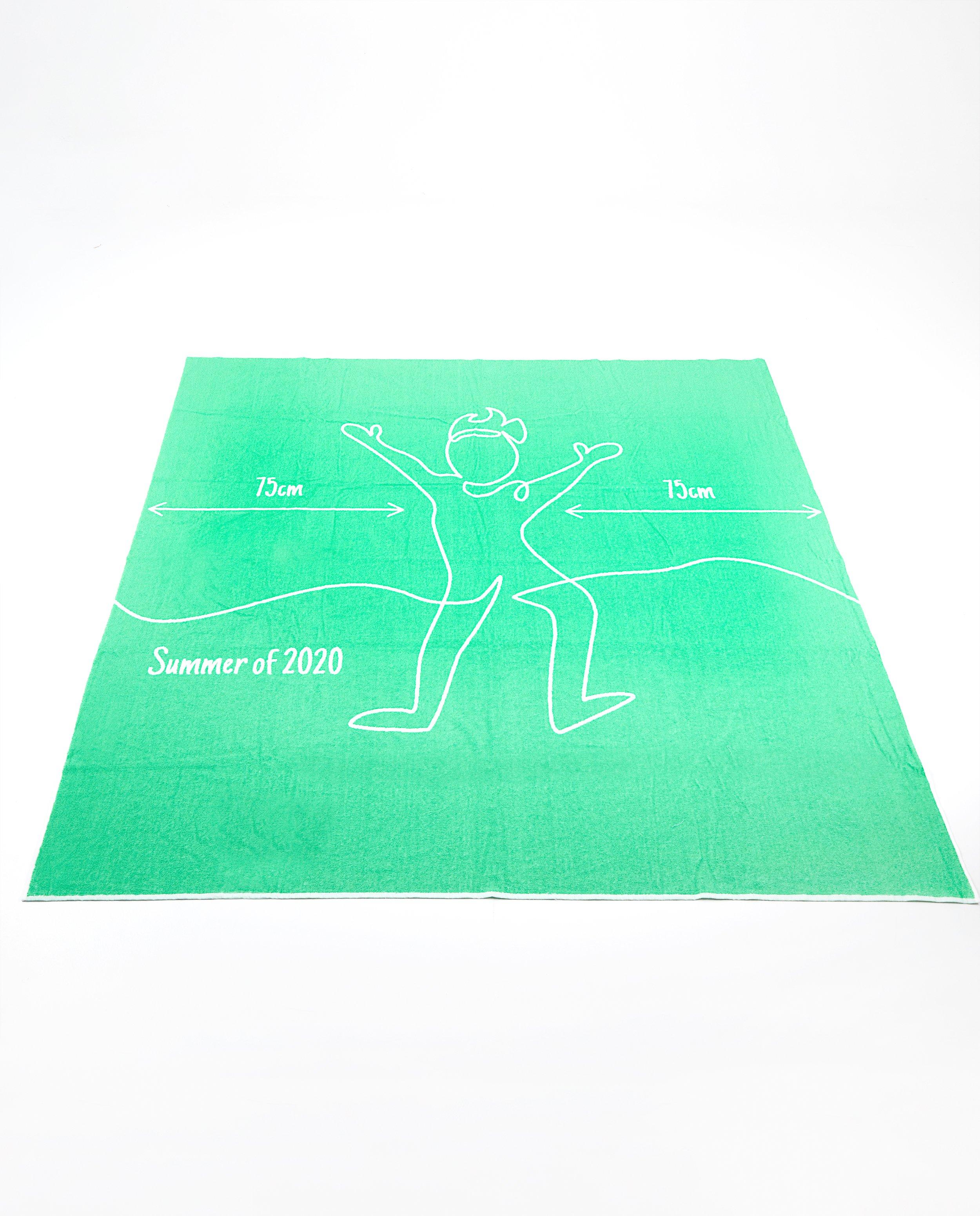 Groen corona-proof strandhandoek - jongens - JBC